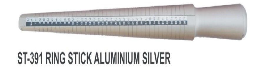 PARUU® ALUMINIUM RING STICK SIZER MANDREL GROOVED SIZE 1-15 PR391