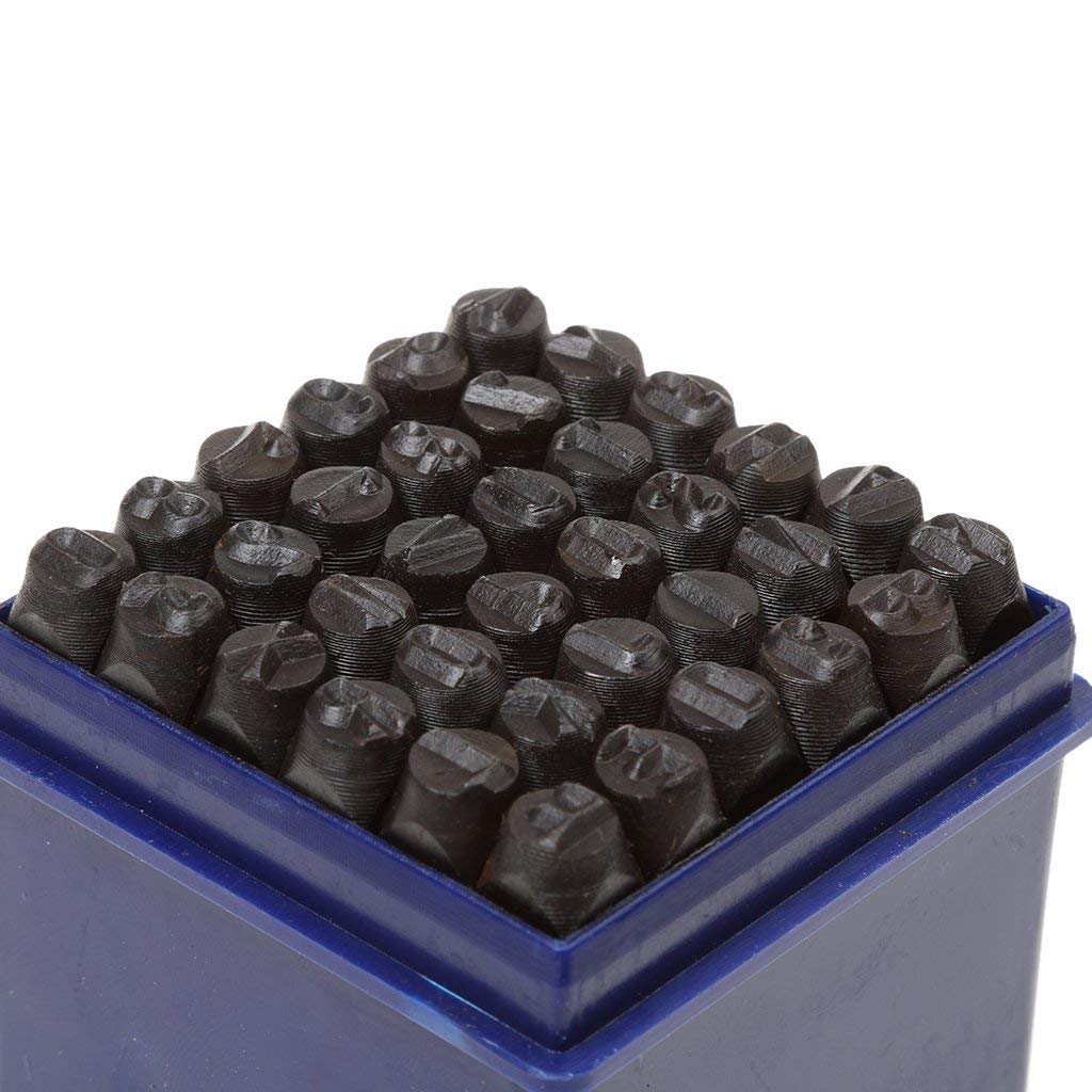 PARUU® 36 Piece Letter Number Punch Set For Stamping Metal 6mm PR469-6mm