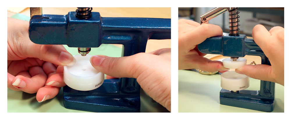 Watch Glass and Back Case Fitting Machine with 12 Nylon Dies PR606