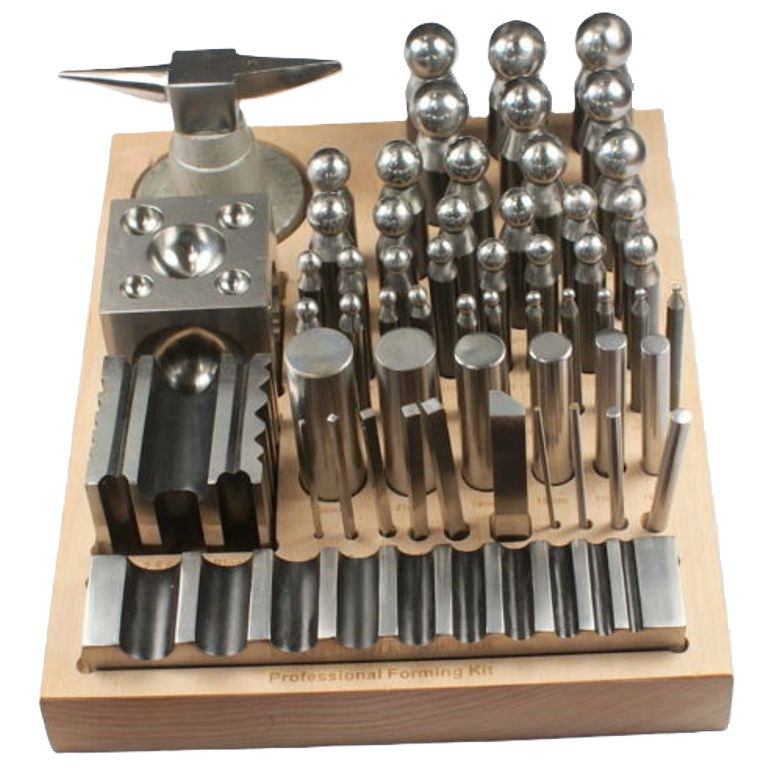 PARUU® 56pc Jumbo Doming Block Punch Swage Set made of Steel Dapping Die Jewellers Tool PR1005