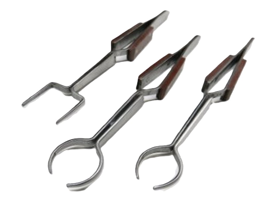 PARUU® 3 piece set of fiber grip tweezers in round oval square shapes PR1007-set