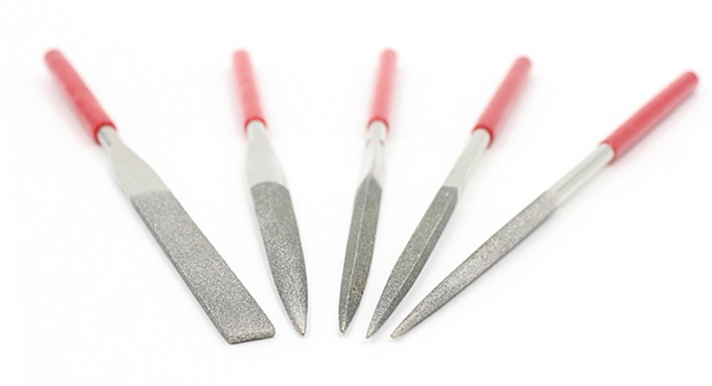 5 Pcs Diamond Needle Files set for Carving Jewelry Diamond Glass Stone Wood Craft work PR1016