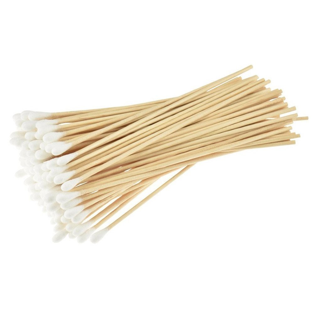100pcs Wood Sticks Cotton Swab Cotton Buds 6 inch (15cm) PR1019