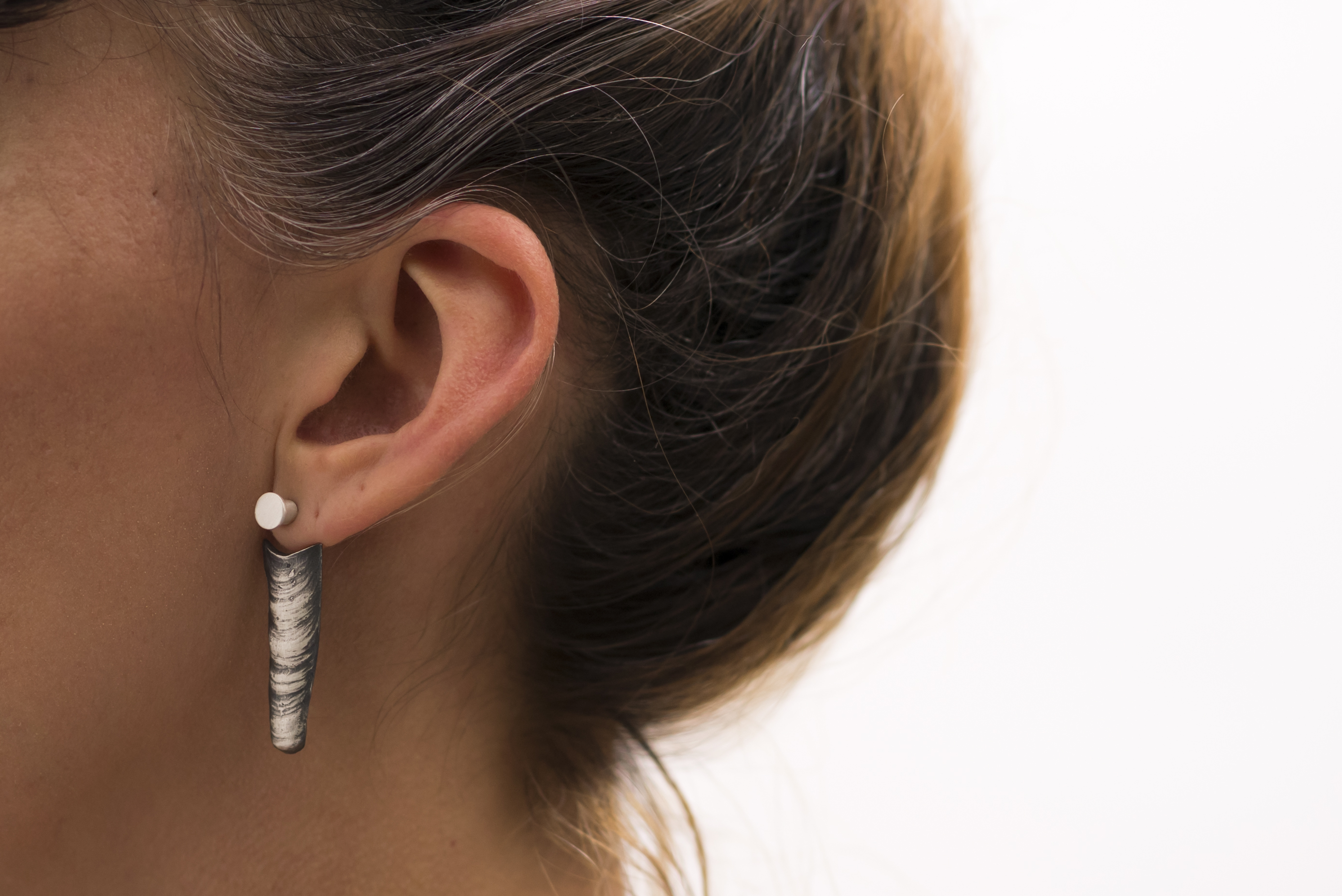 Pendientes lágrima botón