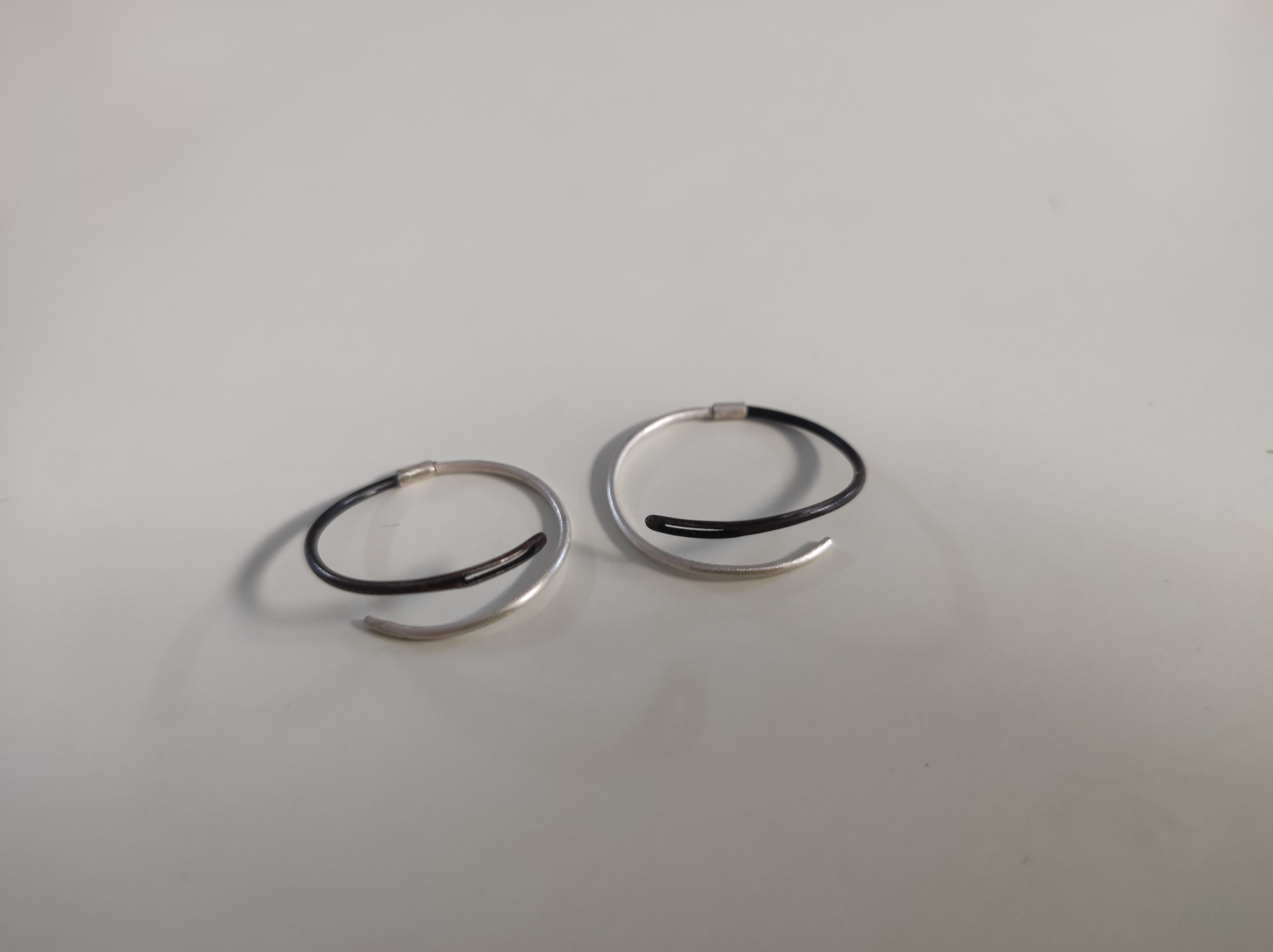 Argollas agujas plata