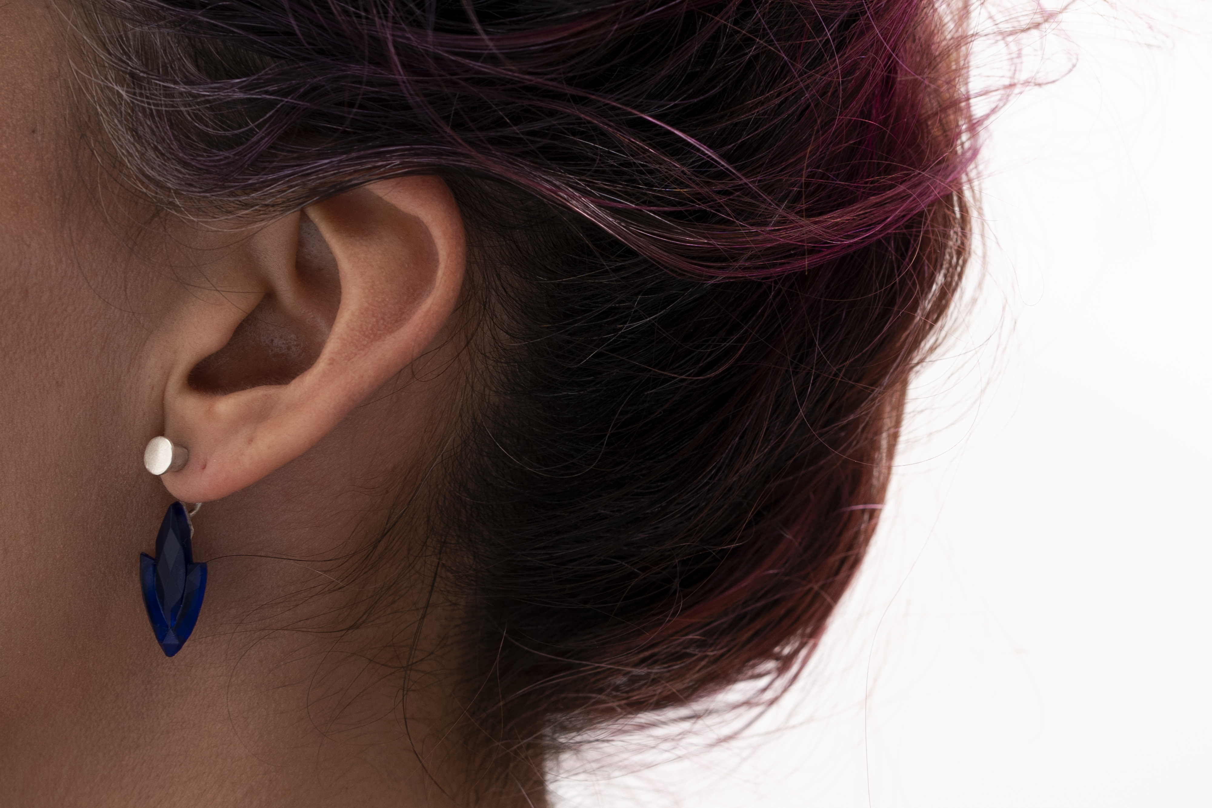 Pendientes botón con cristal rombo