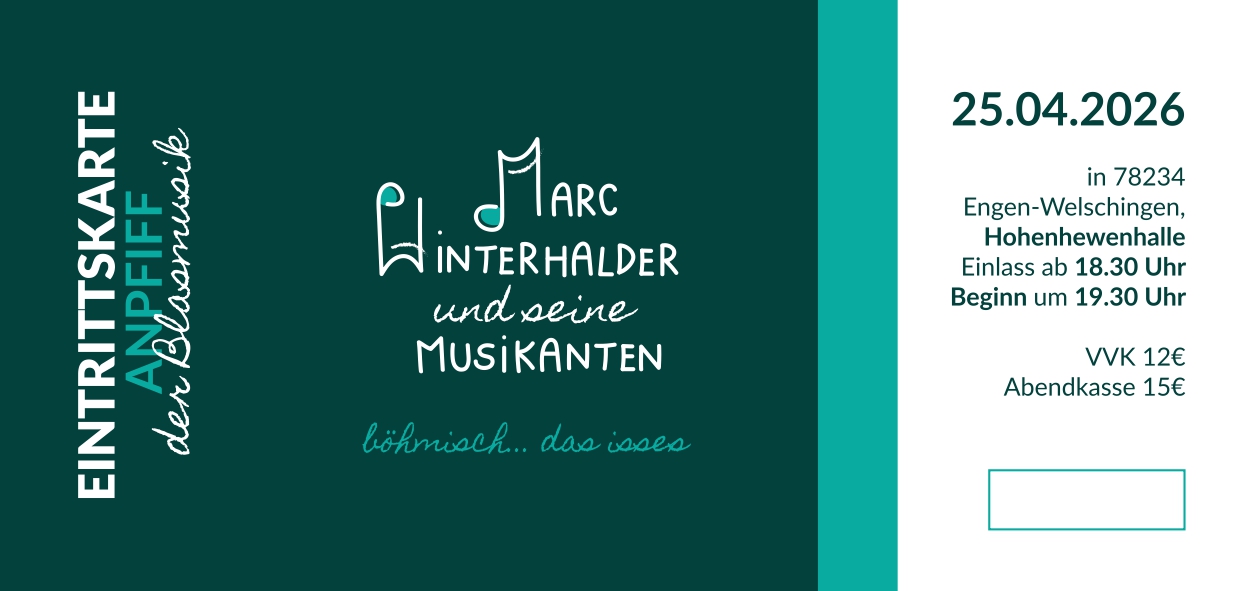 Eintrittskarte für den "Anpfiff der Blasmusik"