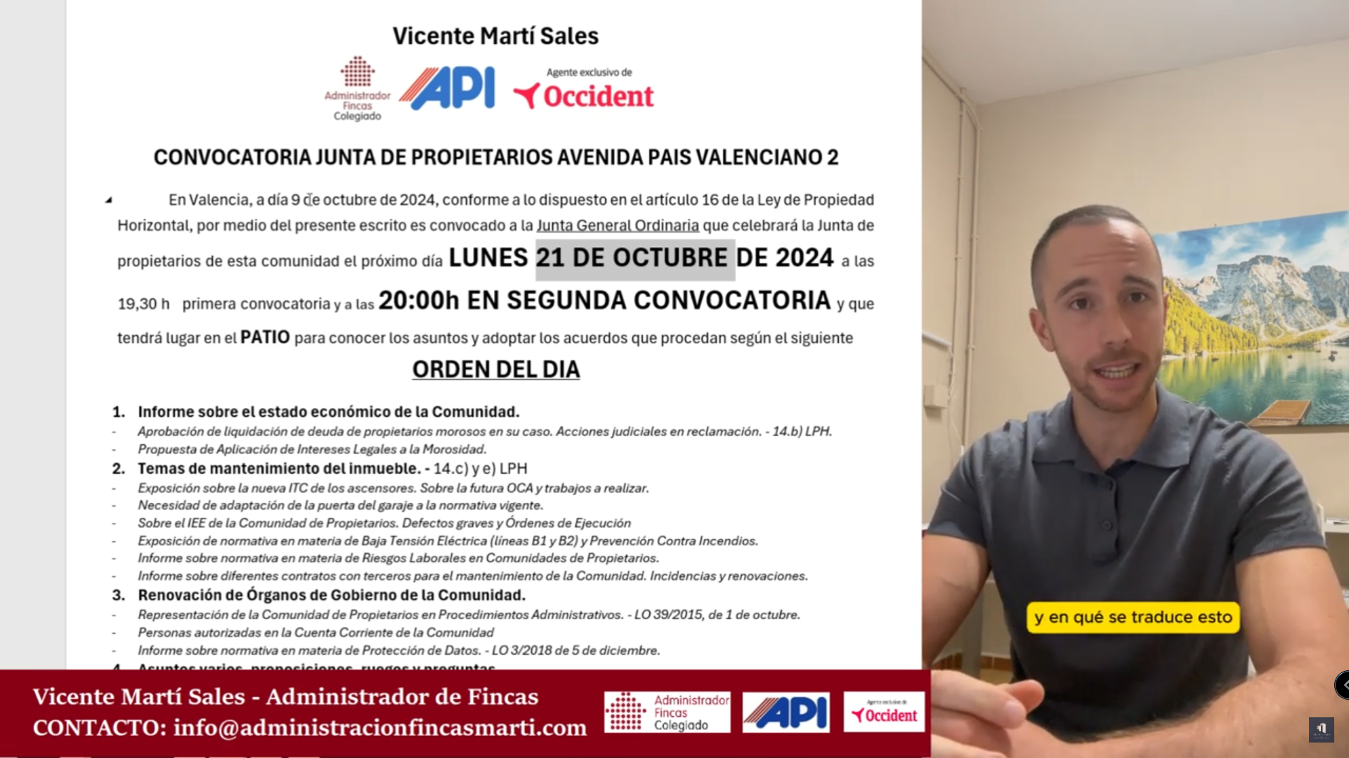 Curso sobre Elaboración de Convocatorias para Juntas de Propietarios + Plantilla