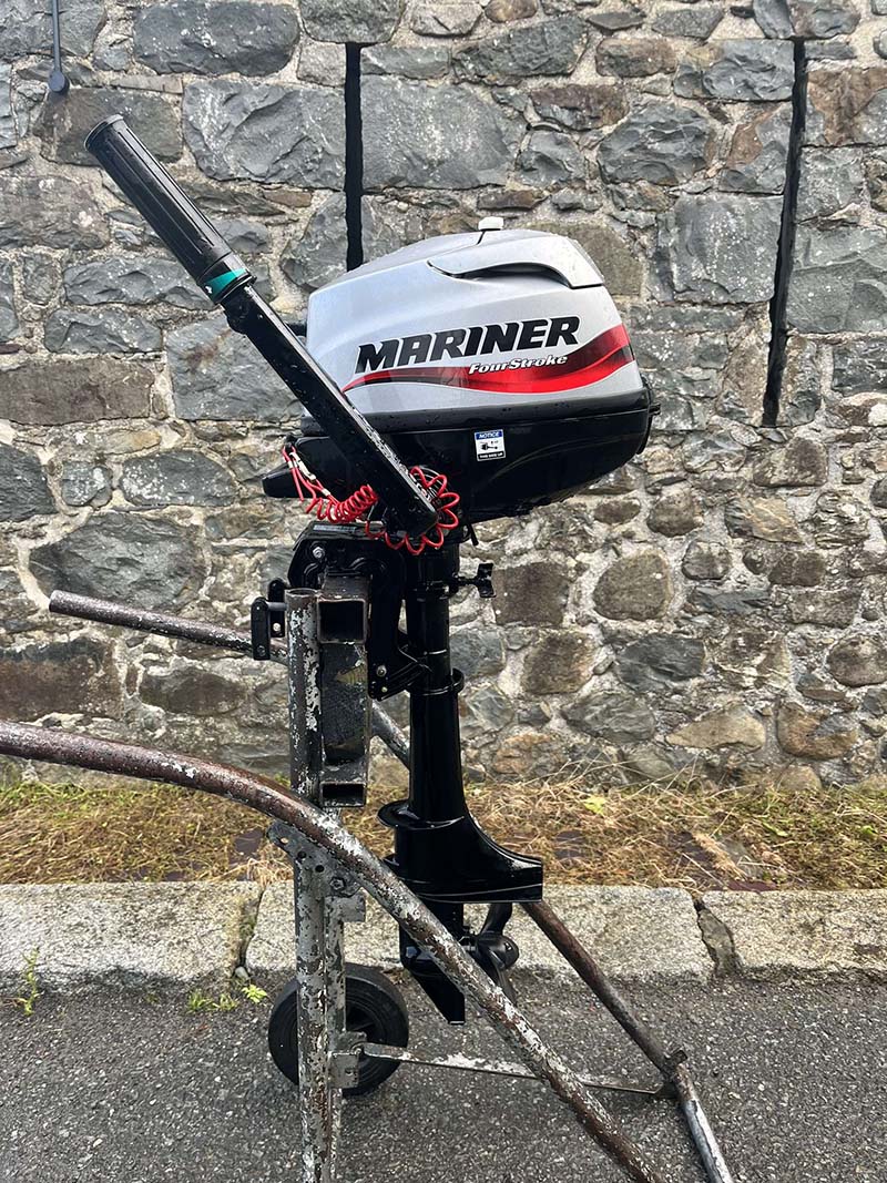 Used 3.5hp Mariner – 4stroke, manual start, short shaft, tiller control