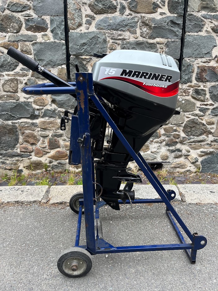Used 15hp Mariner outboard- shortshaft, manua start,tiller control, 4 stroke