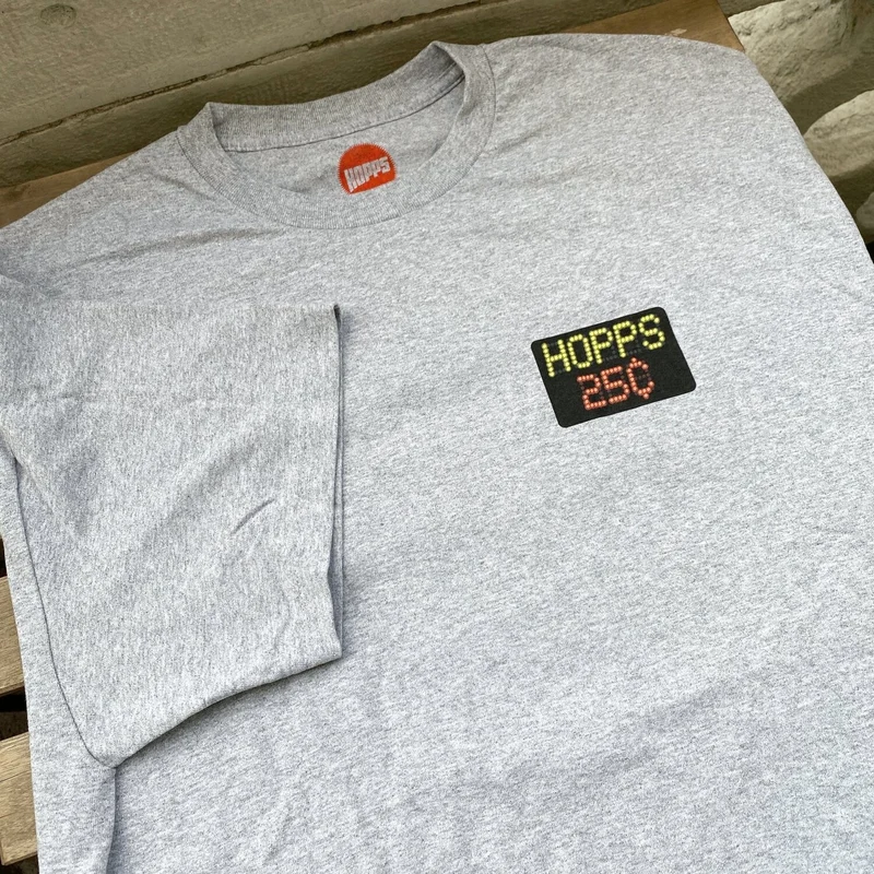 HOPPS x Quartersnacks Snackman póló - szürke