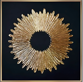 Gold Sunburst Wall Metal PANEL
