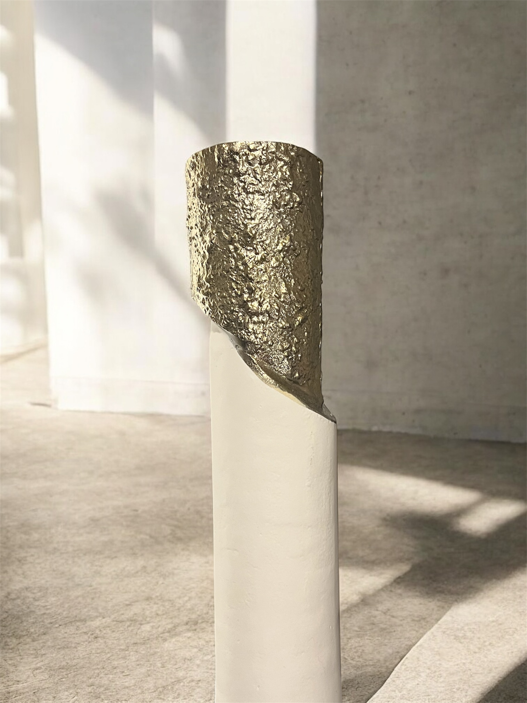 Gold-Trimmed Ceramic Vase