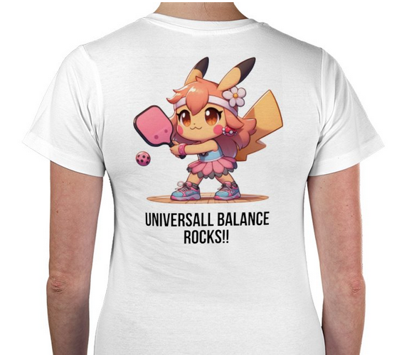UNIVERSALL BALANCE Graphic v-neck t-shirt