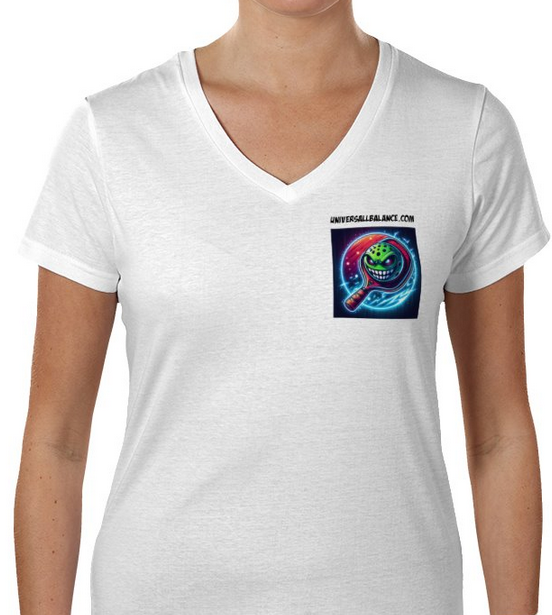 Universall balance Sneaky Ball pickleball V-Neck T-Shirt
