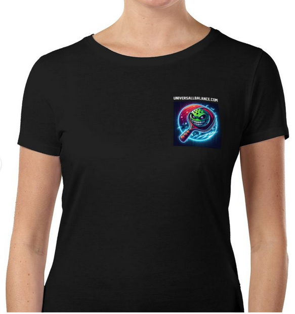 Universall balance Sneaky Ball pickleball Graphic Black T-Shirt