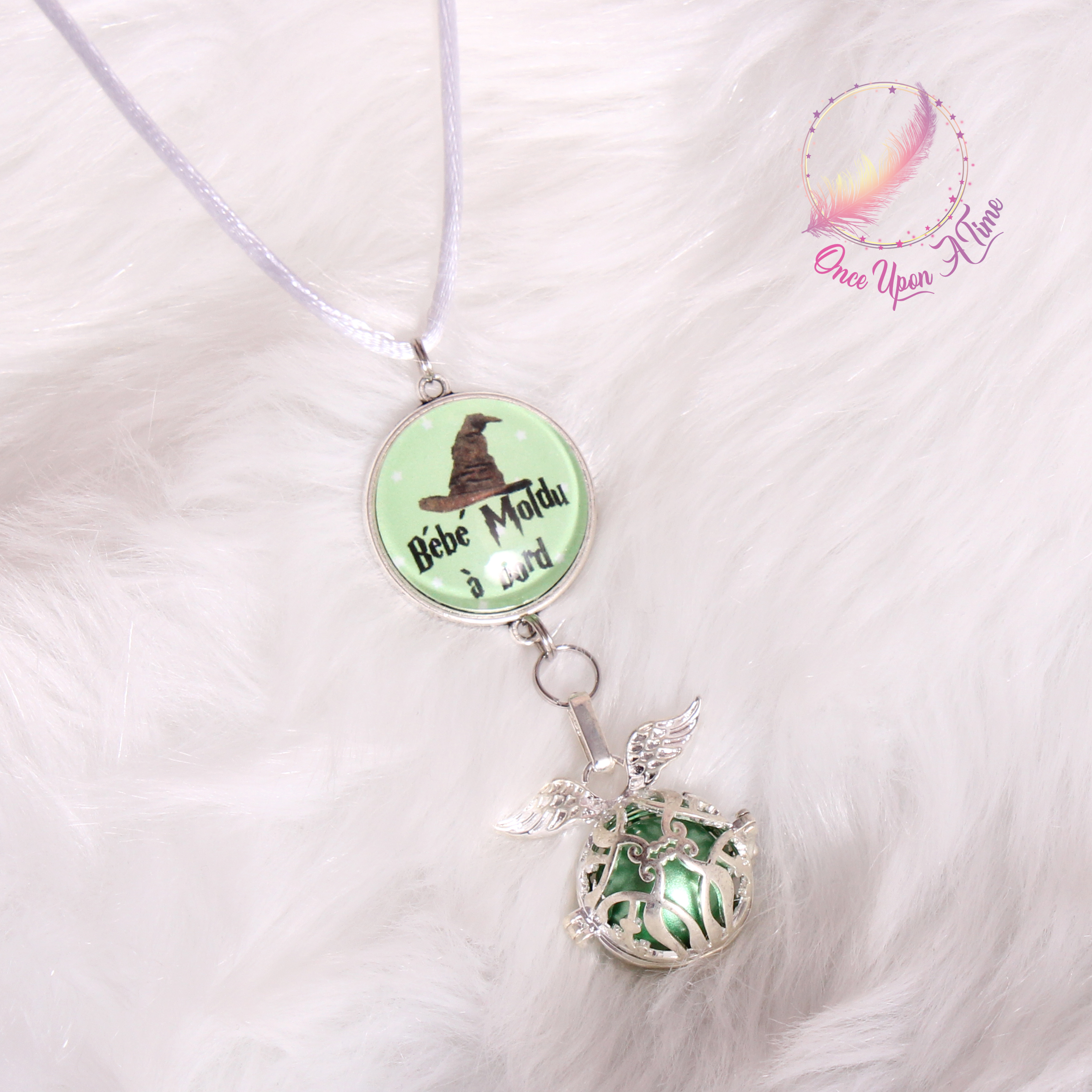 🧙‍♂️ Collier Bola de grossesse Harry Potter " Bébé Moldu à bord " ✨