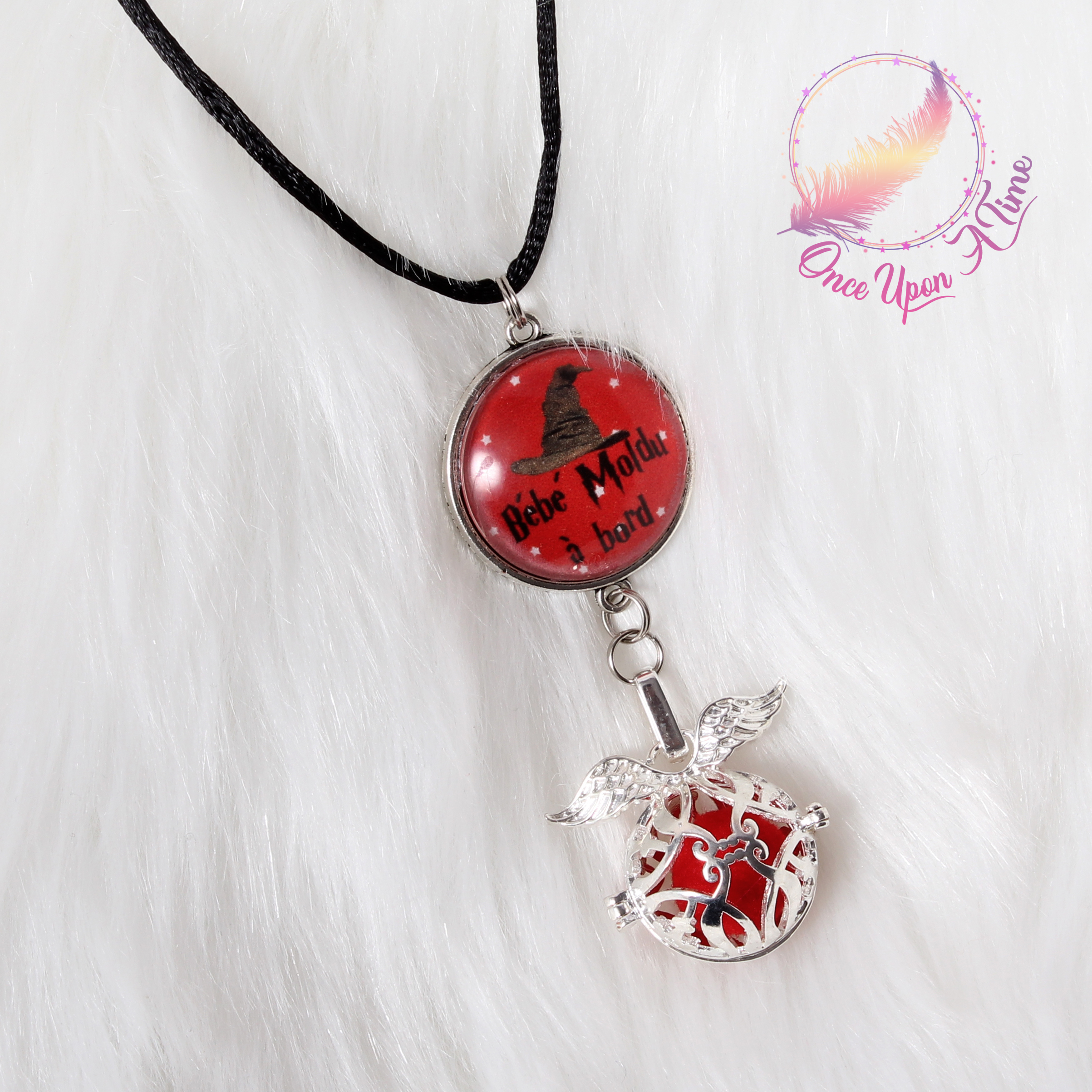 🧙‍♂️ Collier Bola de grossesse Harry Potter " Bébé Moldu à bord " ✨