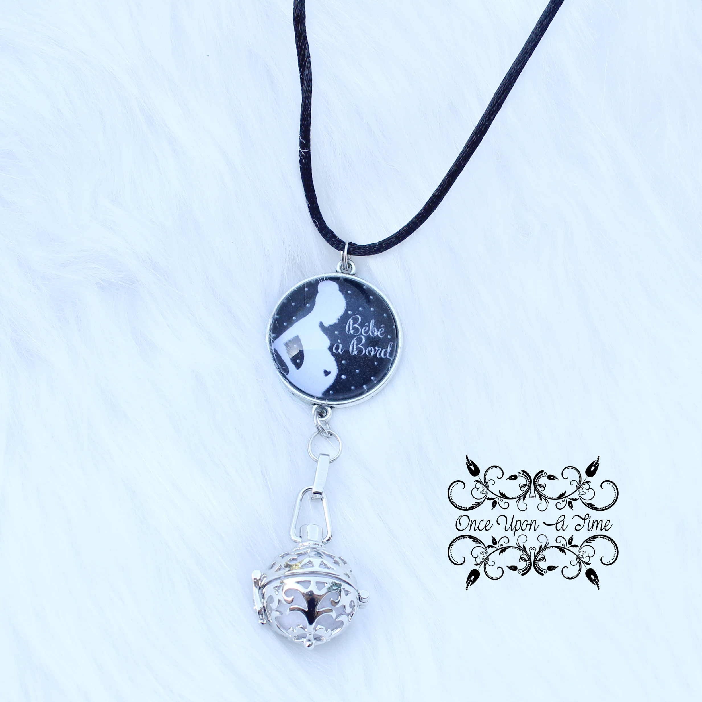 🤰Collier Bola de grossesse " Bébé bord " ✨