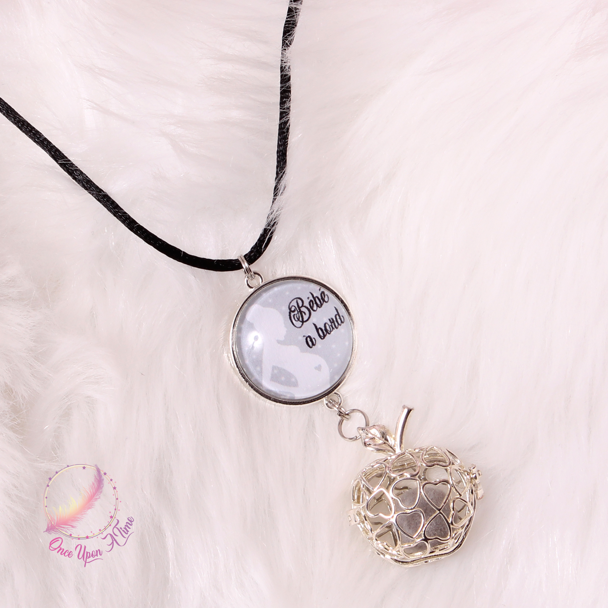 🤰Collier Bola de grossesse " Bébé bord " ✨
