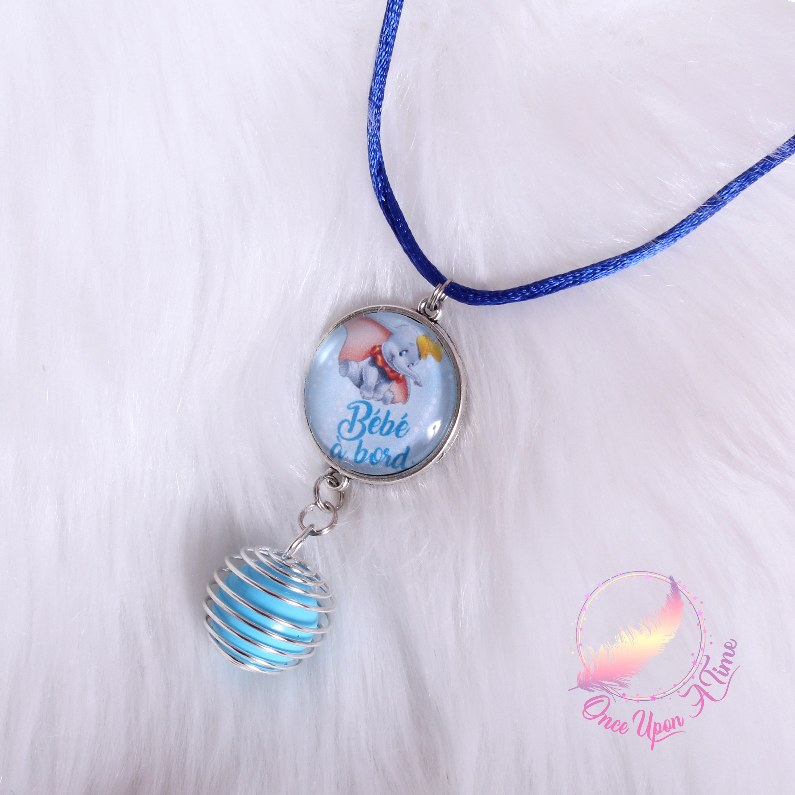 🤰Collier Bola de grossesse Dumbo " Bébé bord " ✨