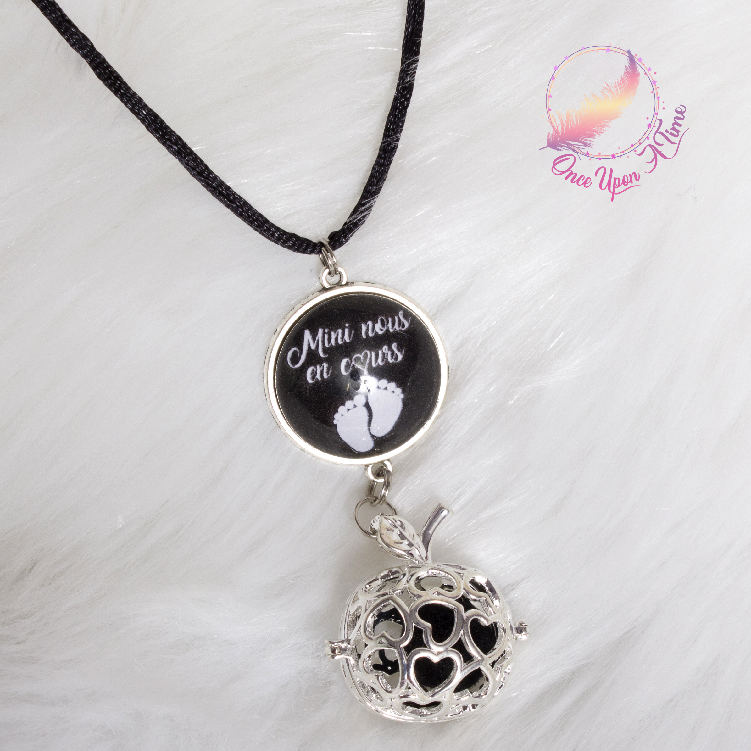 🤰Collier Bola de grossesse " Mini nous en cours " ✨