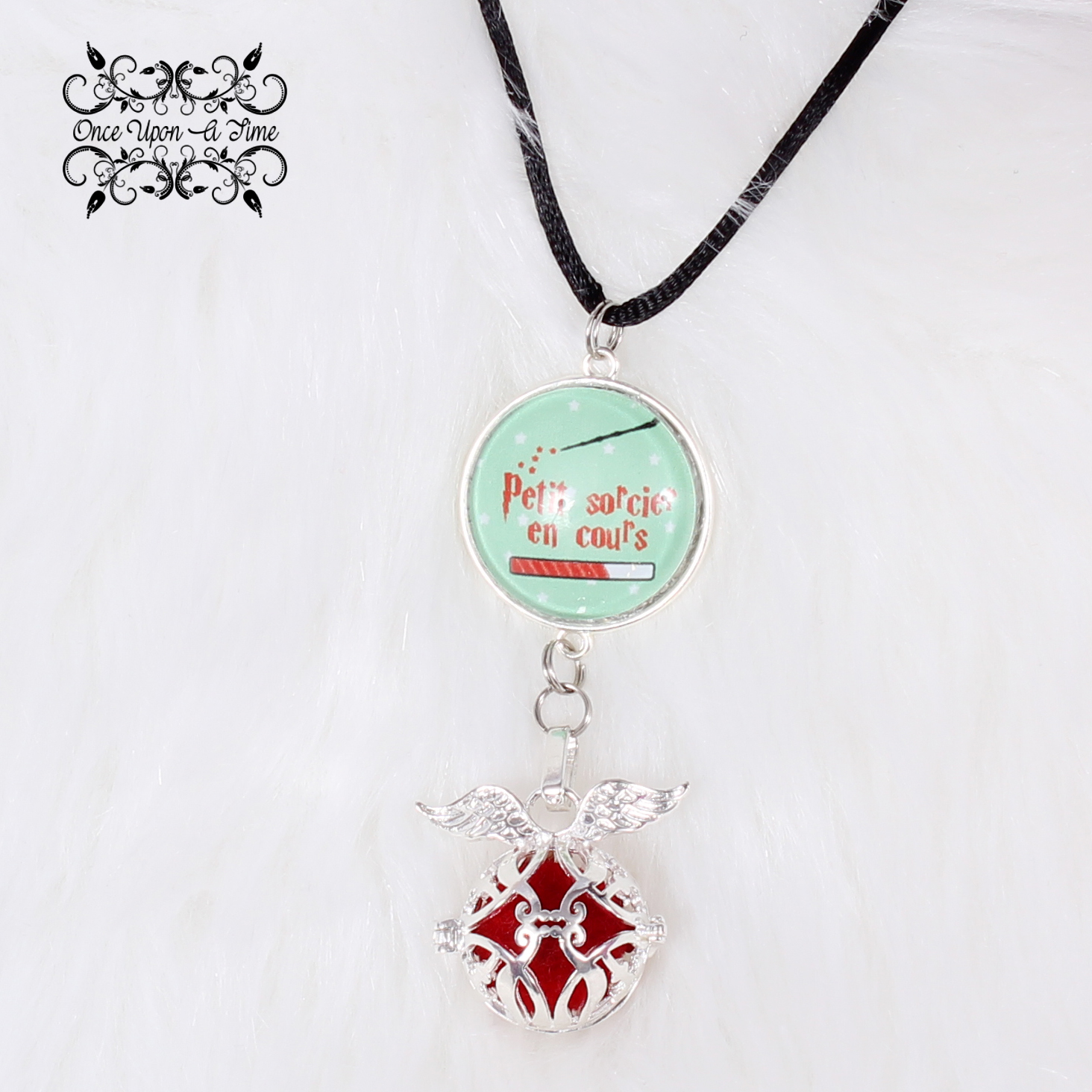 🤰Collier Bola de grossesse Harry Potter " Petit sorcier en cours " ✨