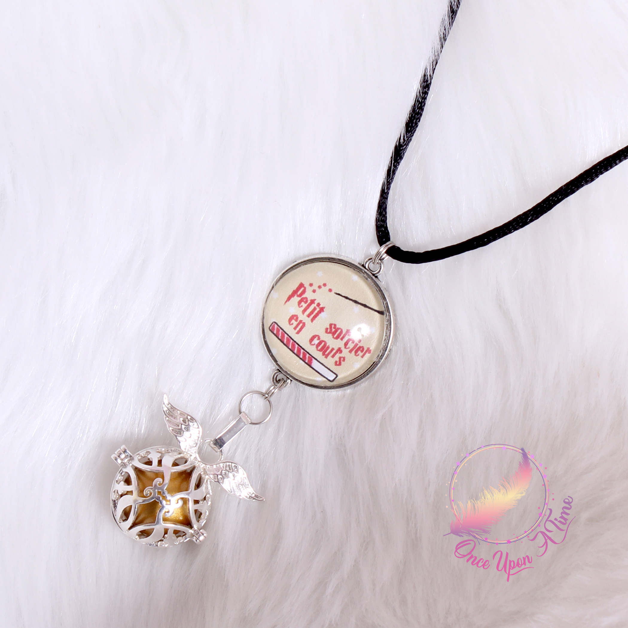 🤰Collier Bola de grossesse Harry Potter " Petit sorcier en cours " ✨