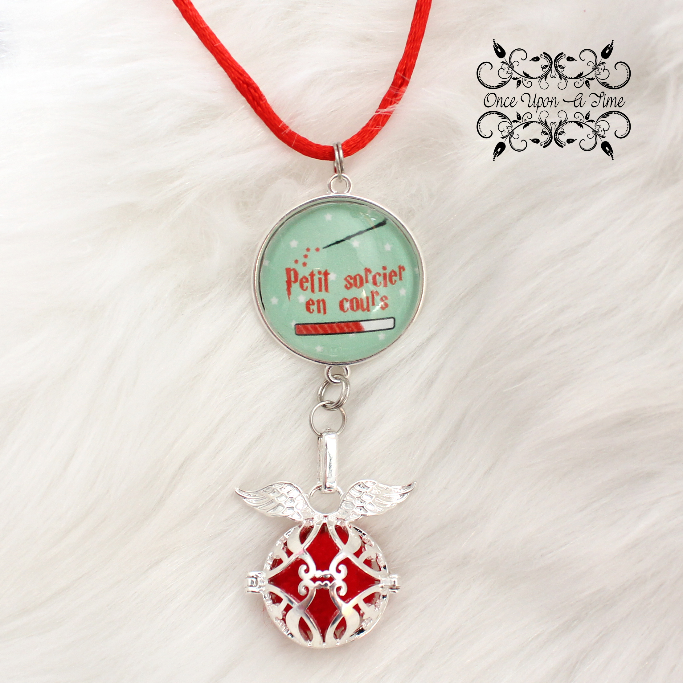 🤰Collier Bola de grossesse Harry Potter " Petit sorcier en cours " ✨
