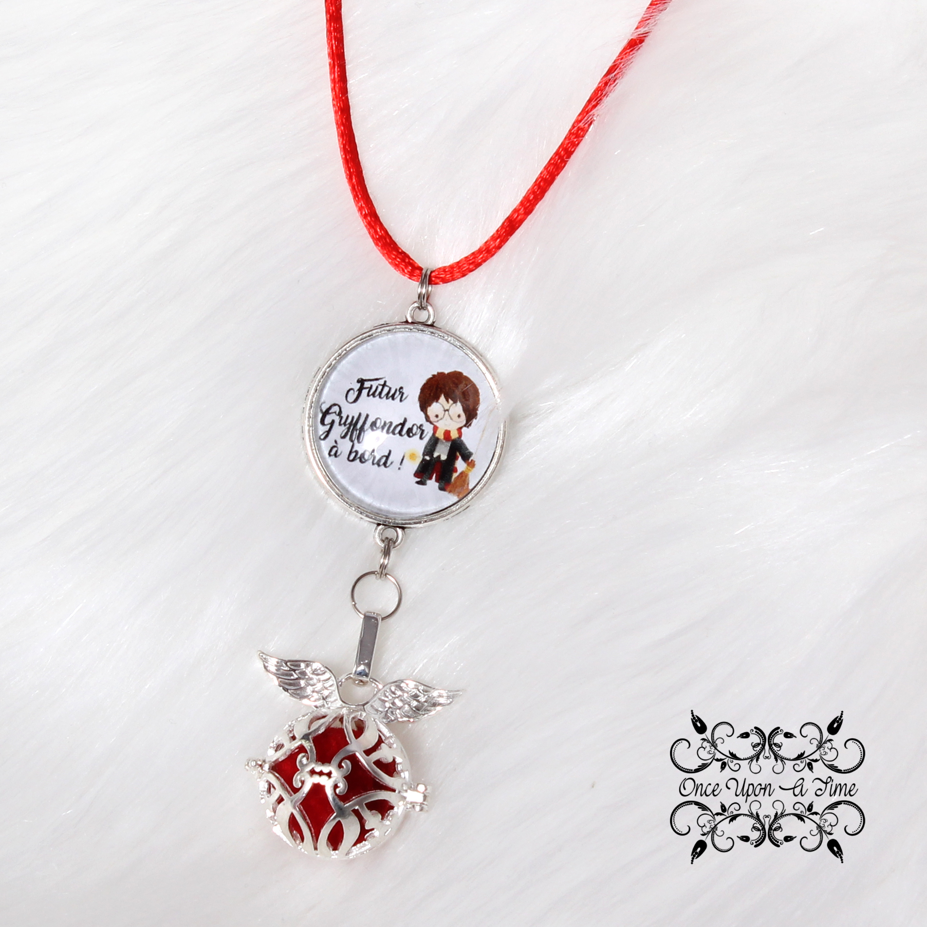 🧙‍♂️ Collier Bola de grossesse Harry Potter " Futur Poufsouffle, Gryffondor ou Serpentard à bord" ✨