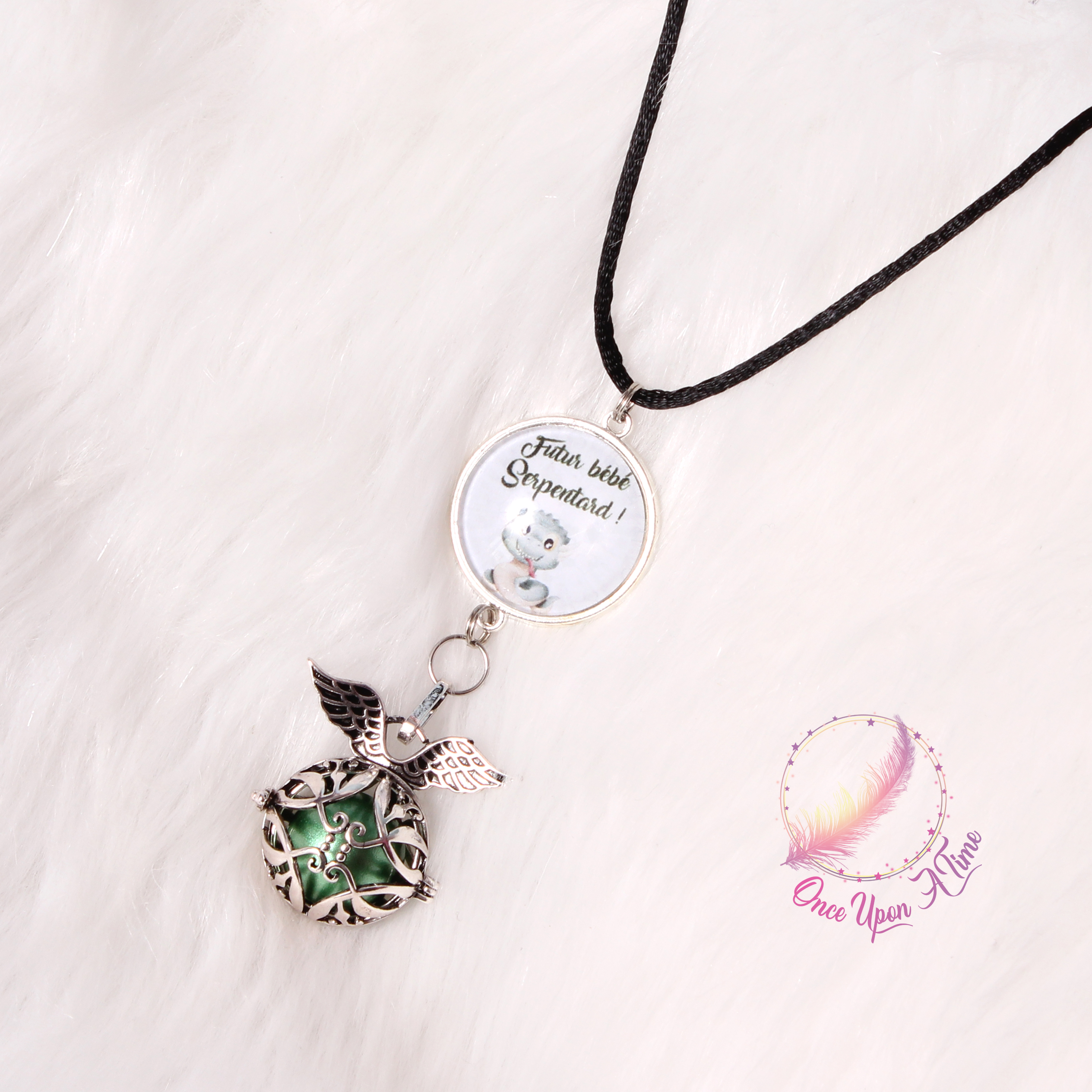 🧙‍♂️ Collier Bola de grossesse Harry Potter " Futur Poufsouffle, Gryffondor ou Serpentard à bord" ✨