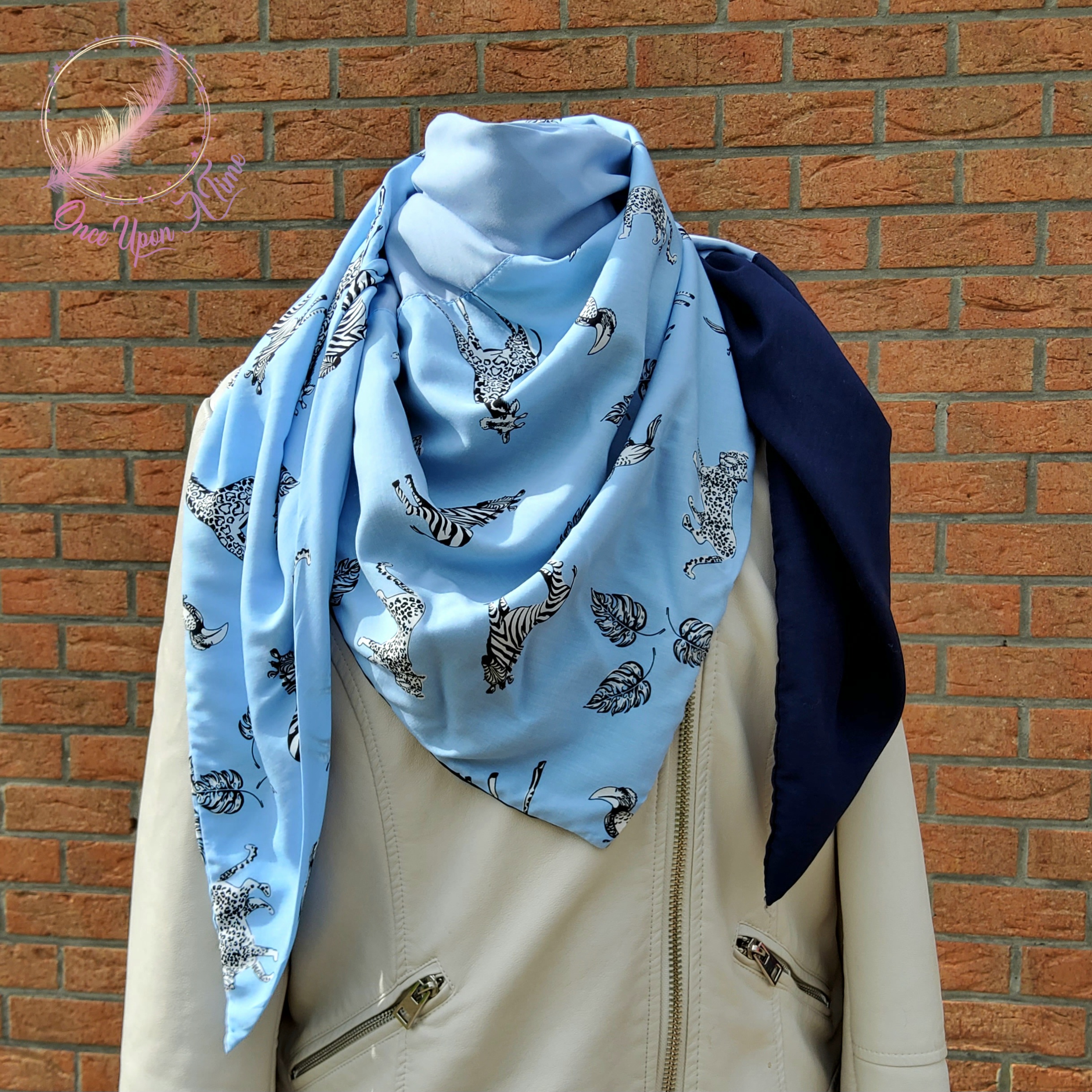 🌷☀️ Foulard léger printemps/été - Animaux de la savane☀️🌷