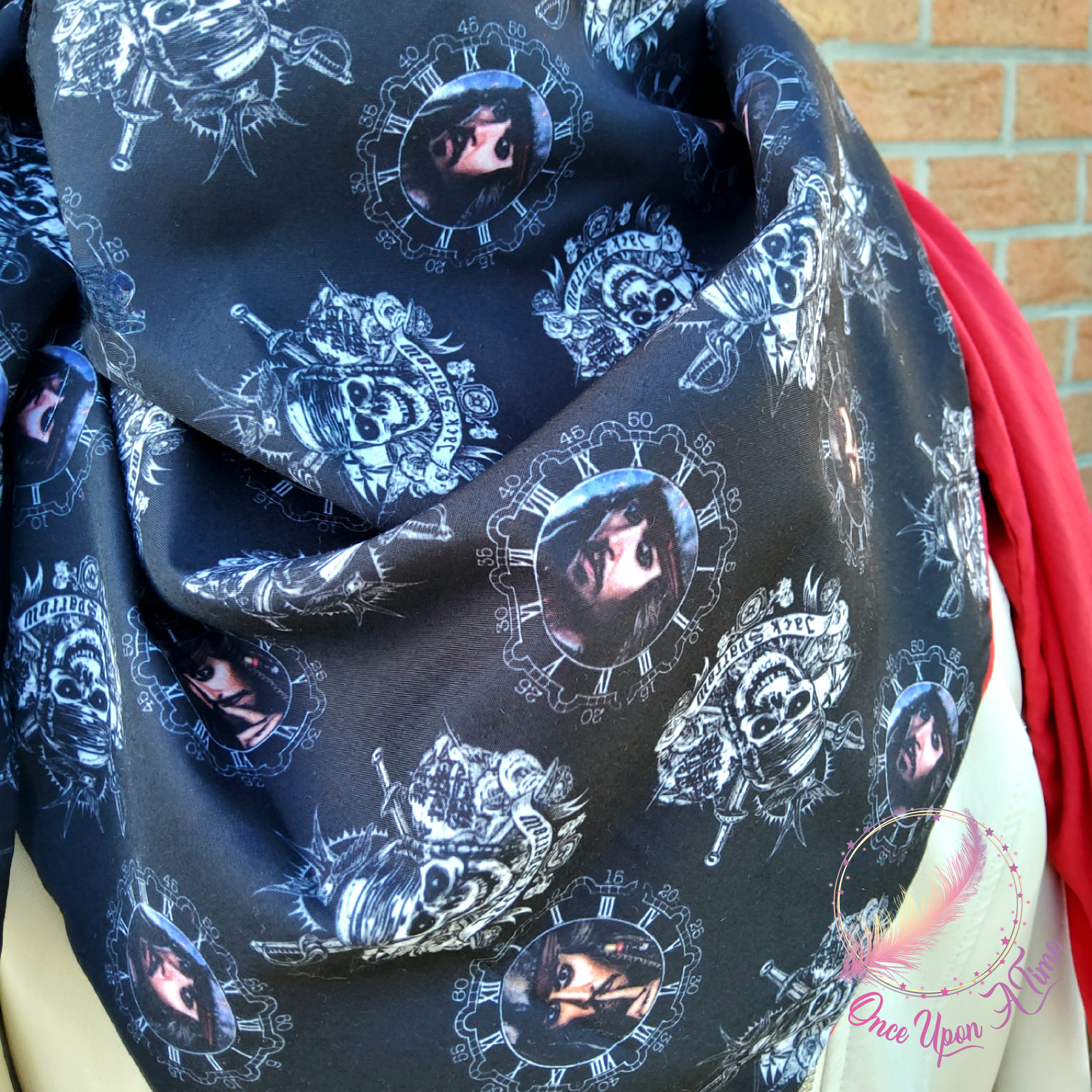 ❄️🍂 Foulard / Chèche femme et adolescent - Pirates des Caraïbes (Jack Sparrow) 🍂❄️