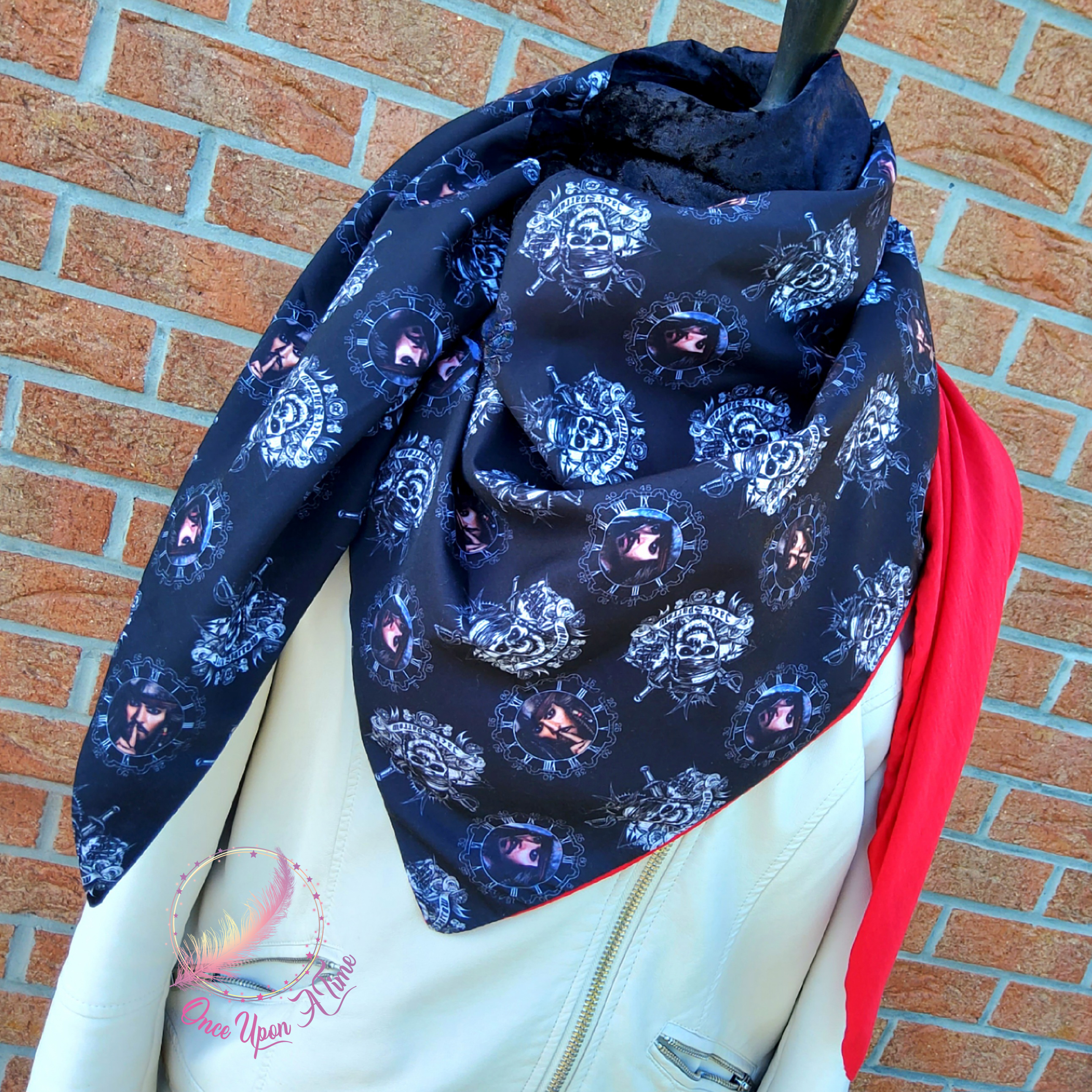 ❄️🍂 Foulard / Chèche femme et adolescent - Pirates des Caraïbes (Jack Sparrow) 🍂❄️