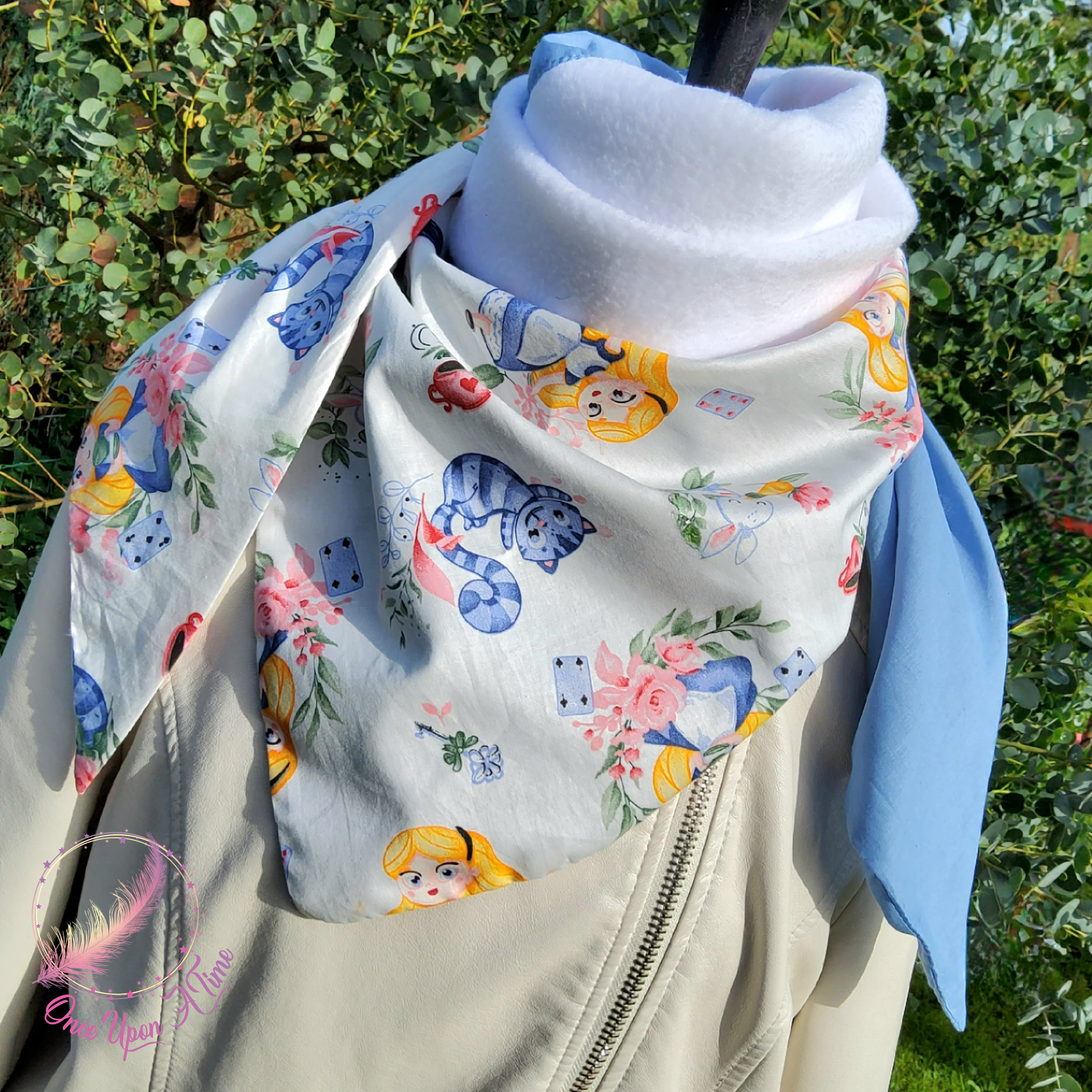 ❄️🍂 Foulard / Chèche enfant - Alice au pays des merveilles 🍂❄️