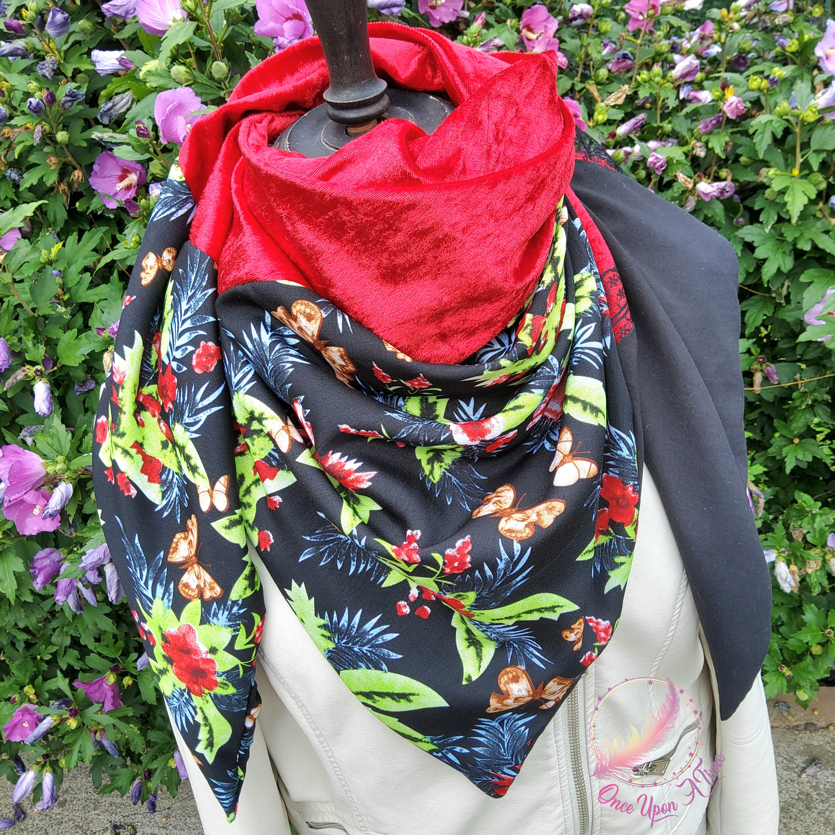 ❄️🍂 Foulard / Chèche femme et adolescent - Modèle Noël 🍂❄️
