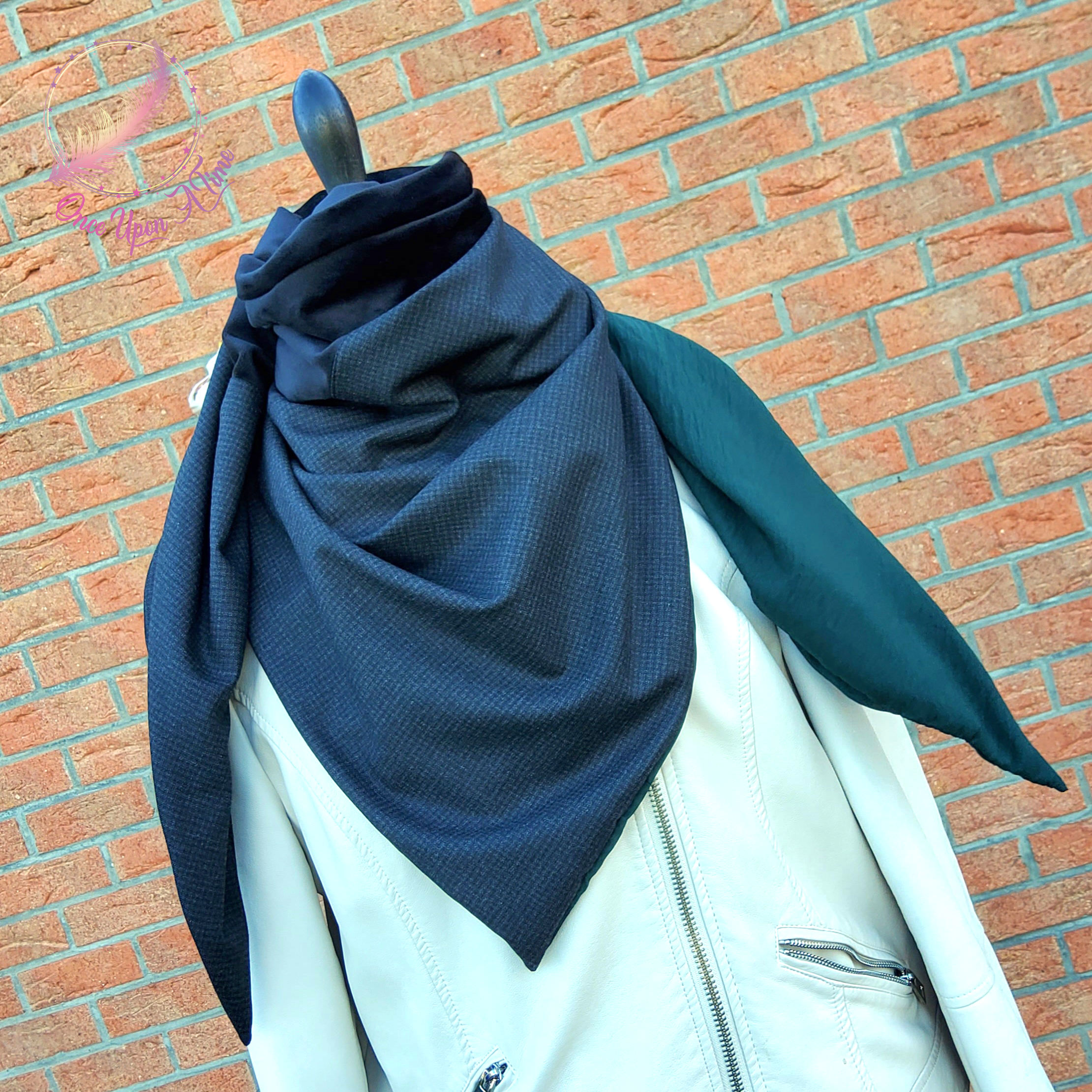 ❄️🍂 Foulard / Chèche homme - Vert et noir 🍂❄️