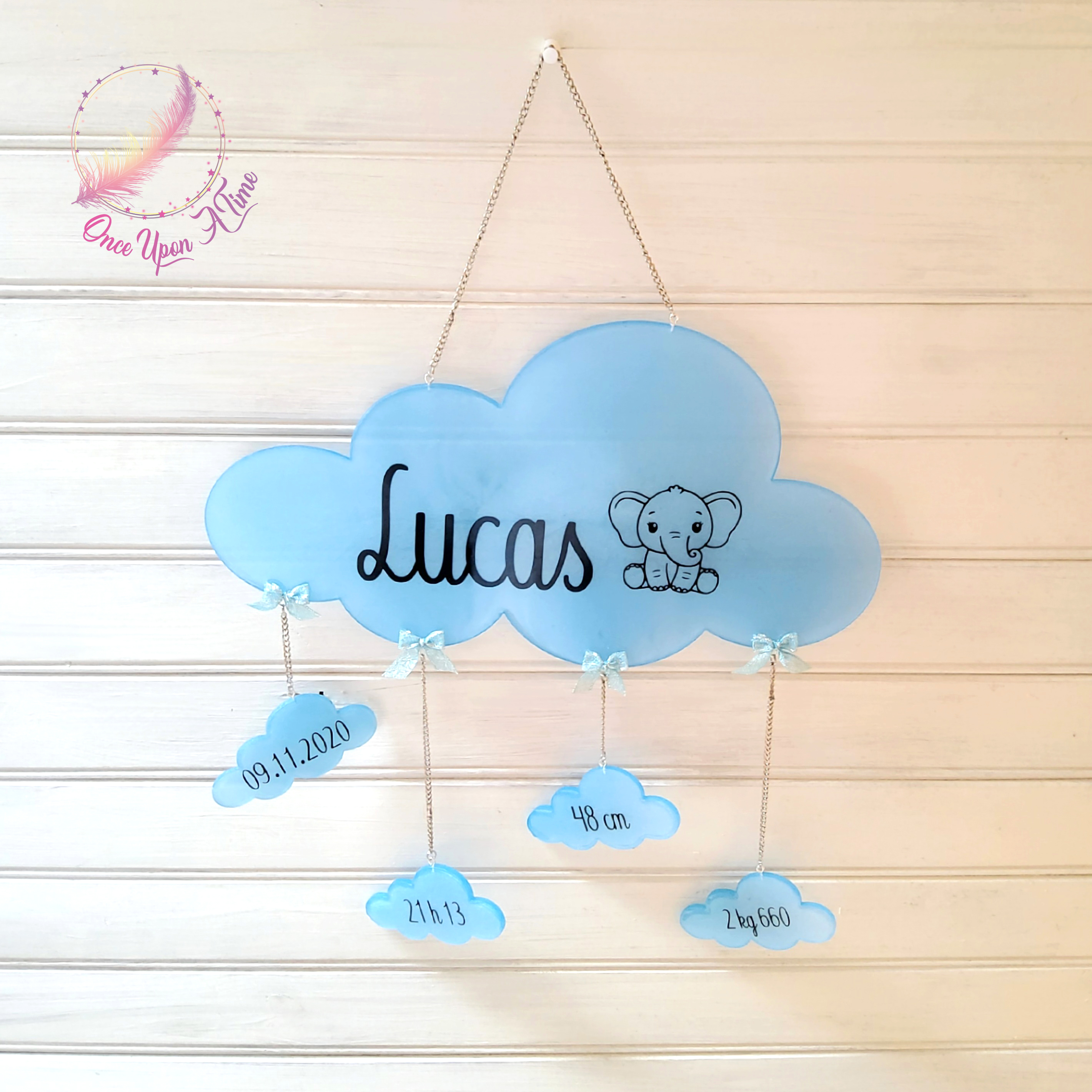 🌷 Décoration murale personnalisée - Nuage de naissance 🌺