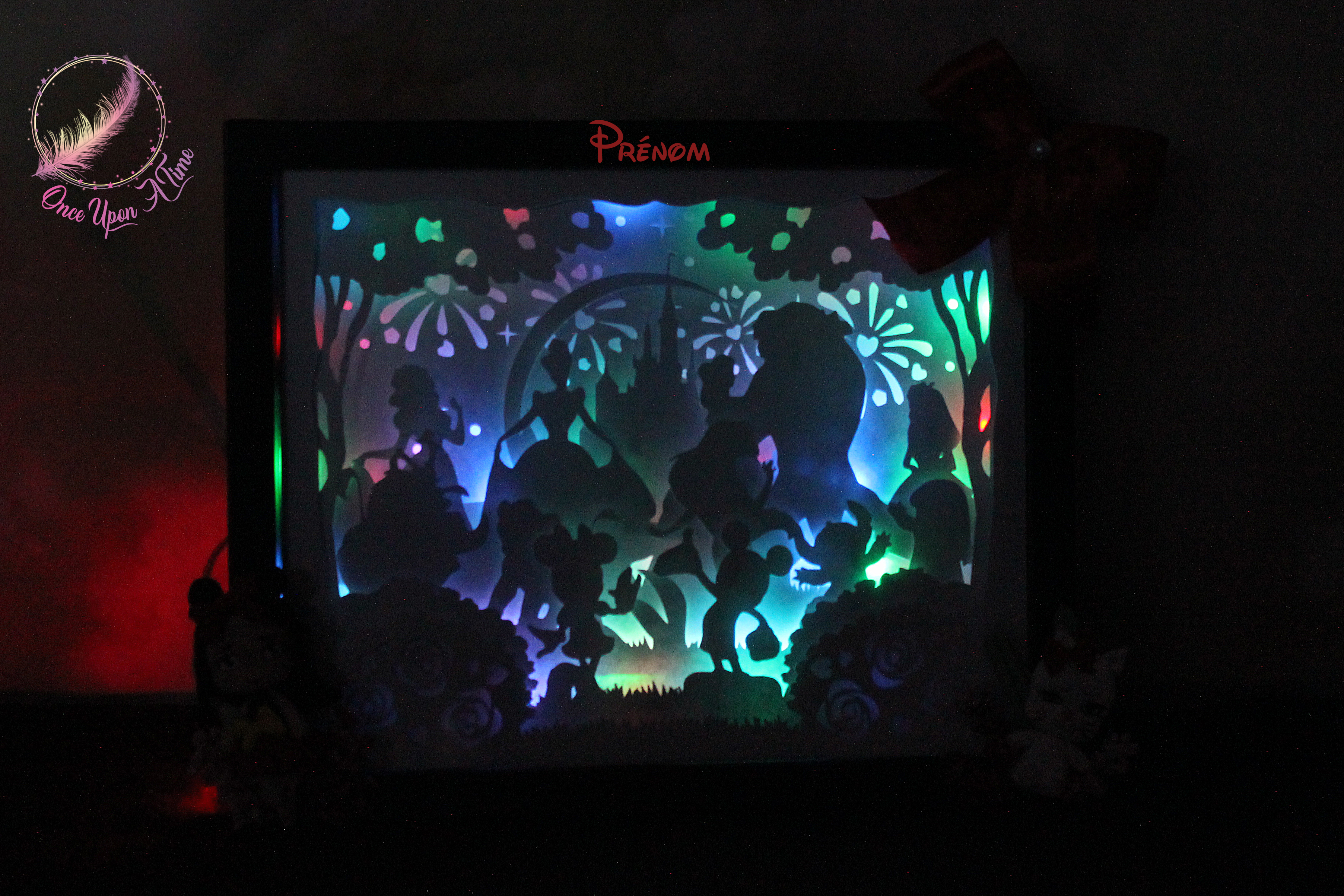 🌷 Petit cadre lumineux - Disney - Personnalisé 🌺