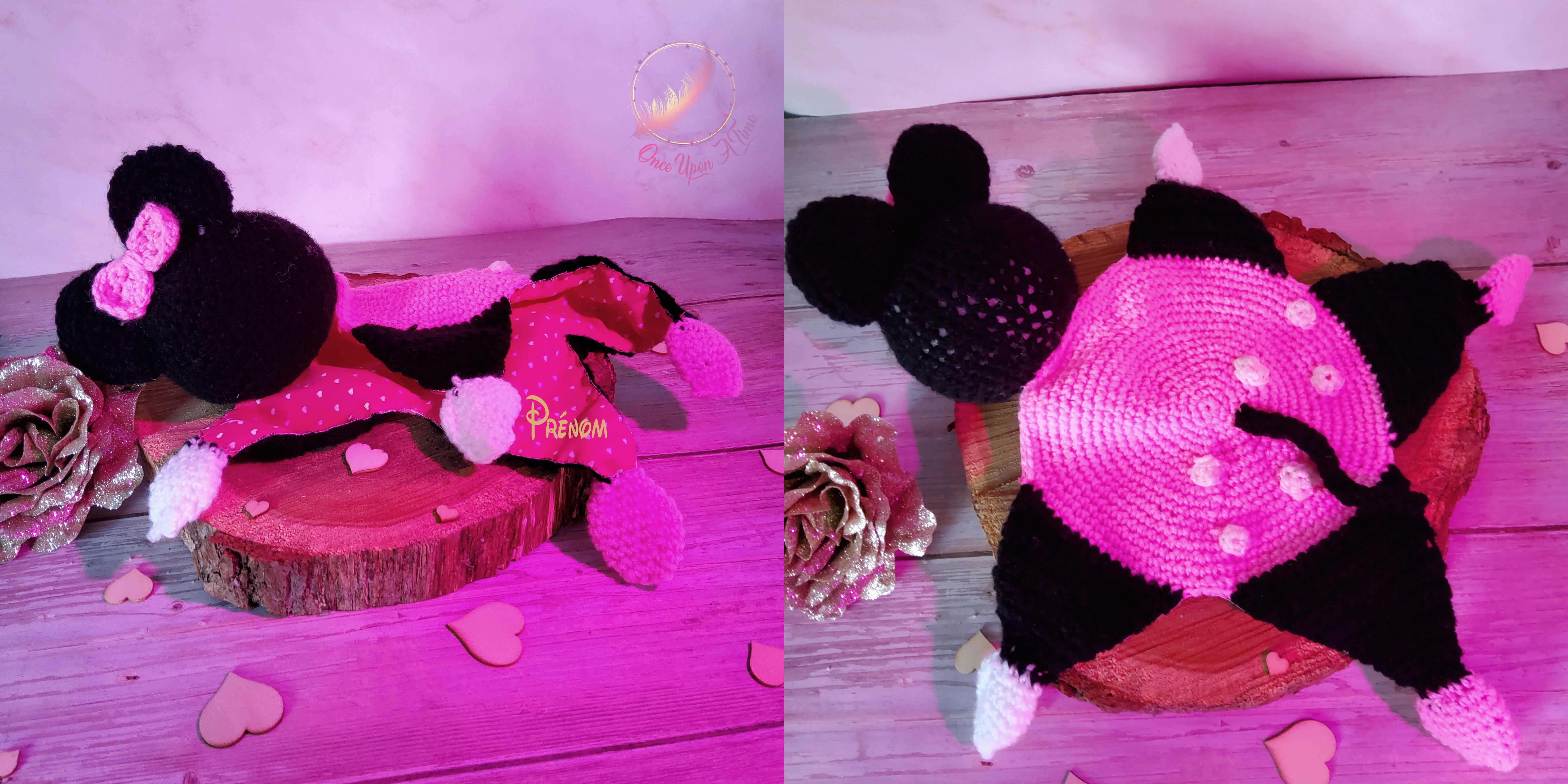 🍼 Doudou - Minnie OU Mickey - Personnalisé 👶