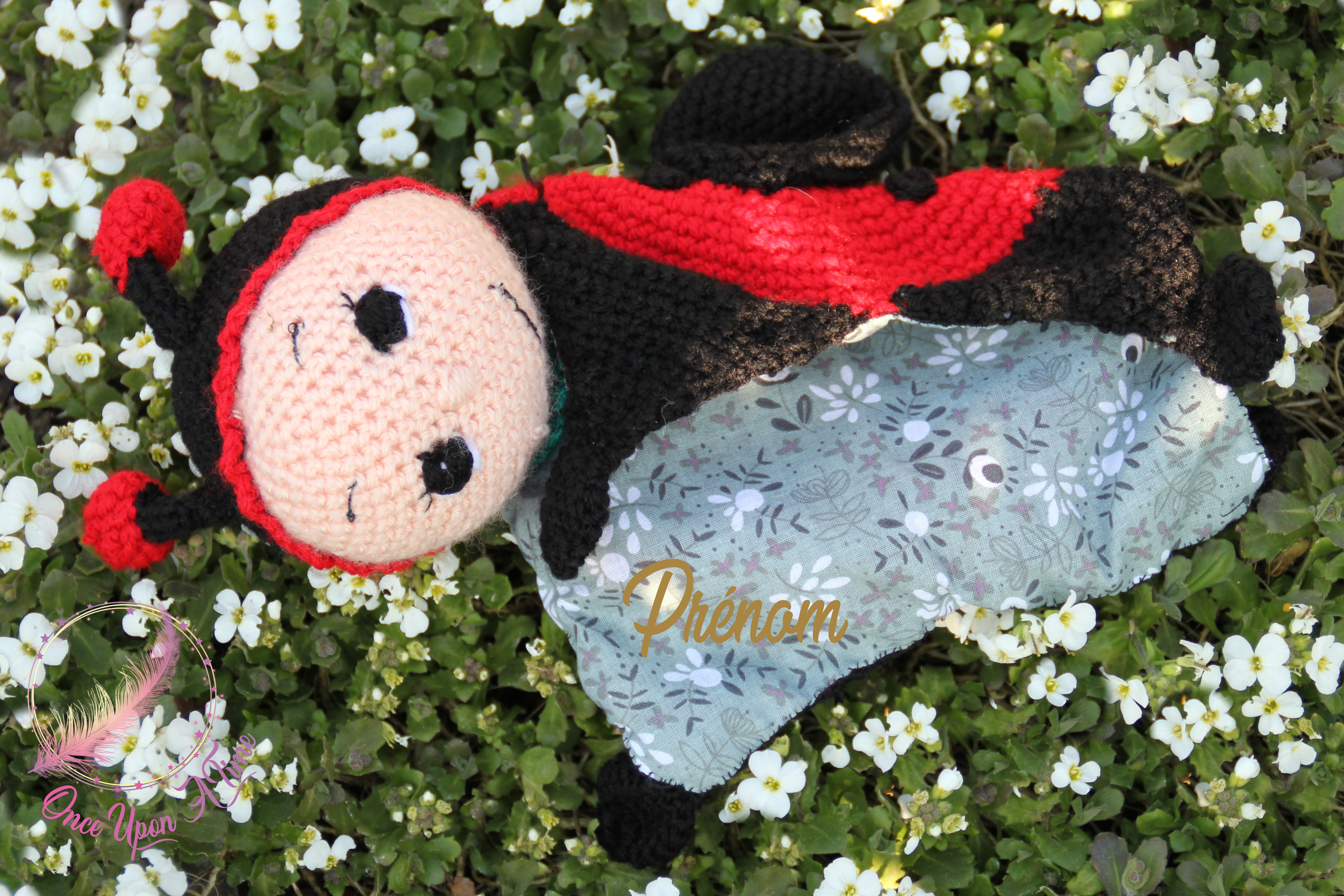 🍼 Doudou - Coccinelle - Personnalisé 👶