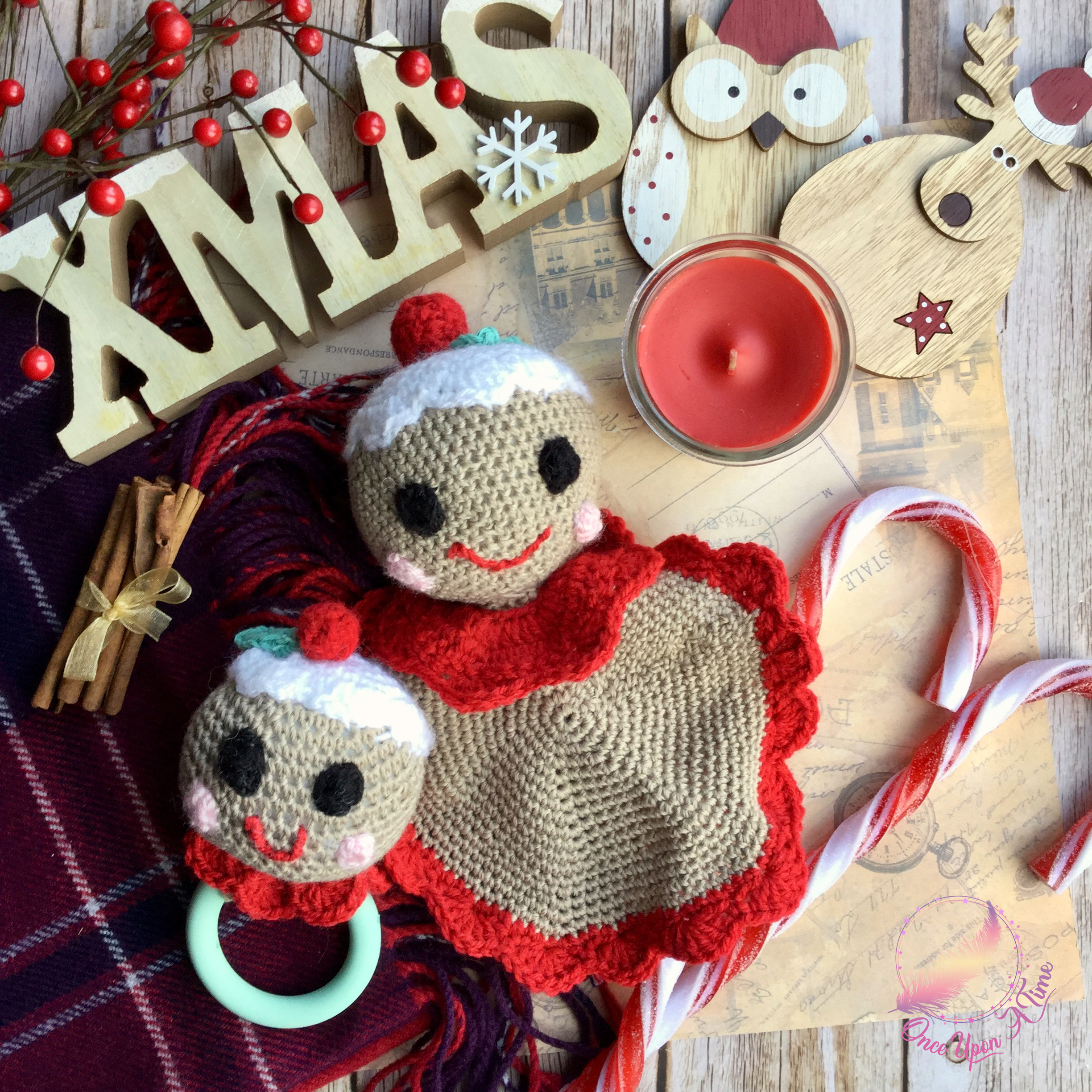 🍼 Doudou et anneau de dentition - Biscuit de Noël👶