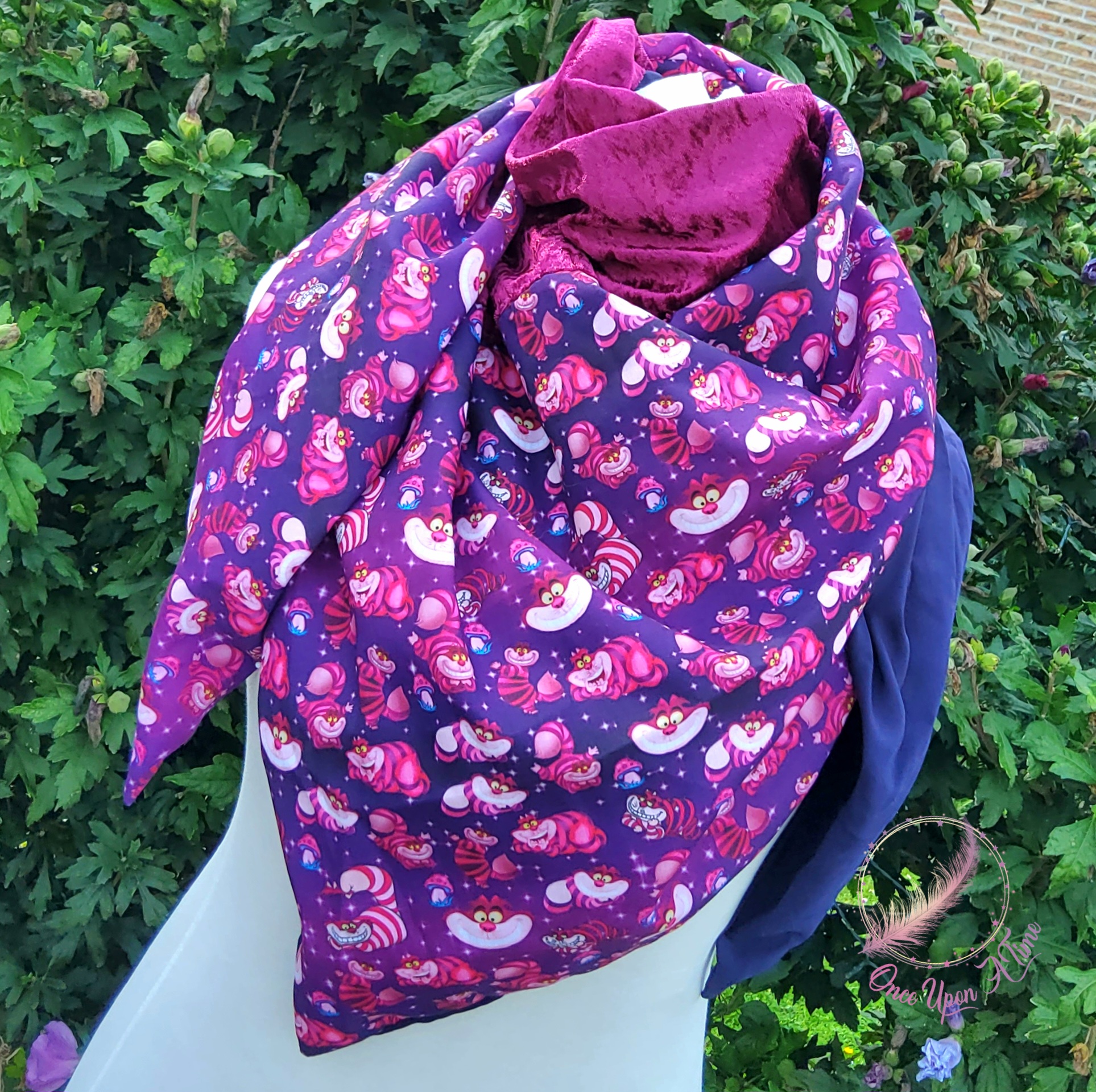 ❄️🍂 Foulard / Chèche femme et adolescent - Chat du Cheshire 🍂❄️