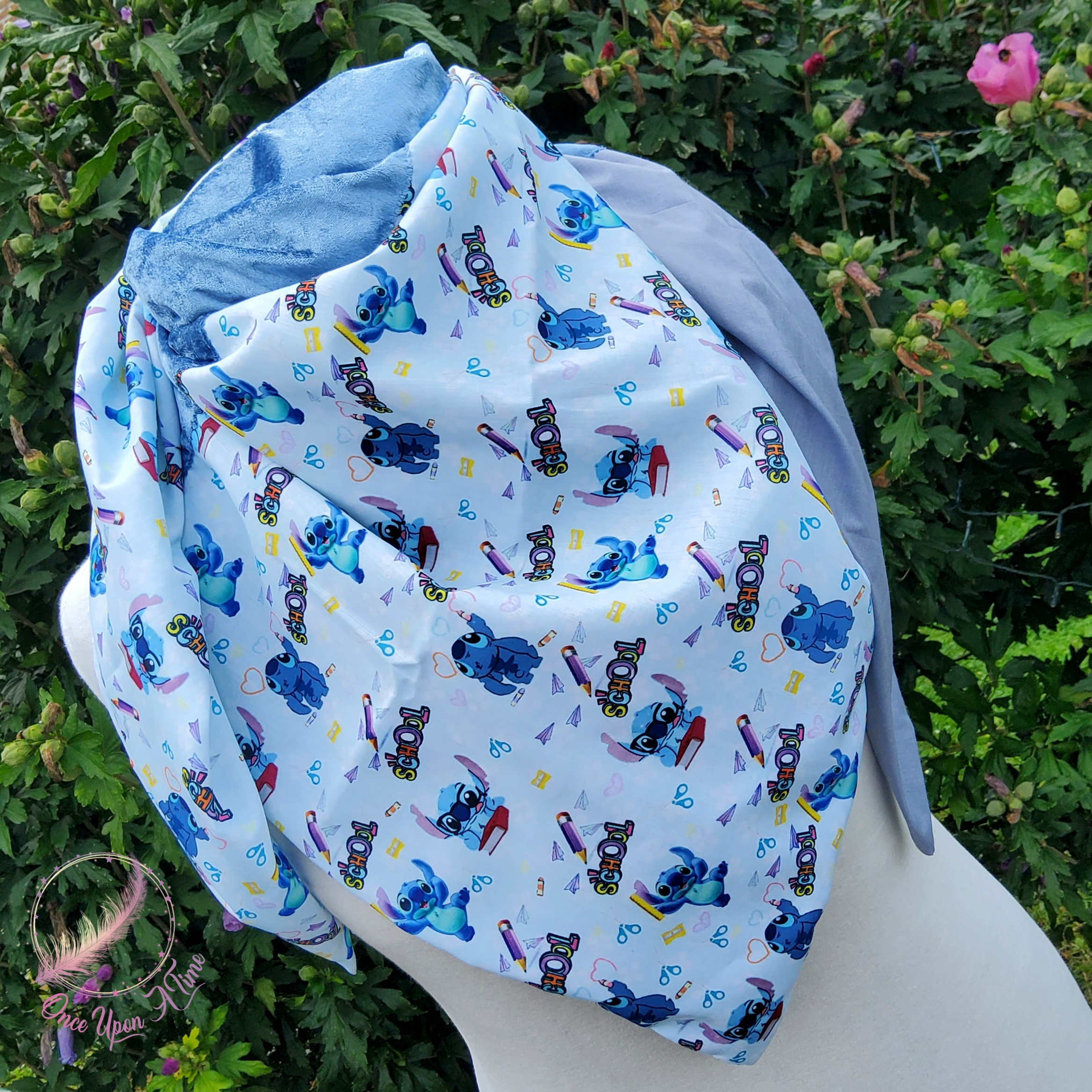 ❄️🍂 Foulard / Chèche femme et adolescent - Stitch - School 🍂❄️