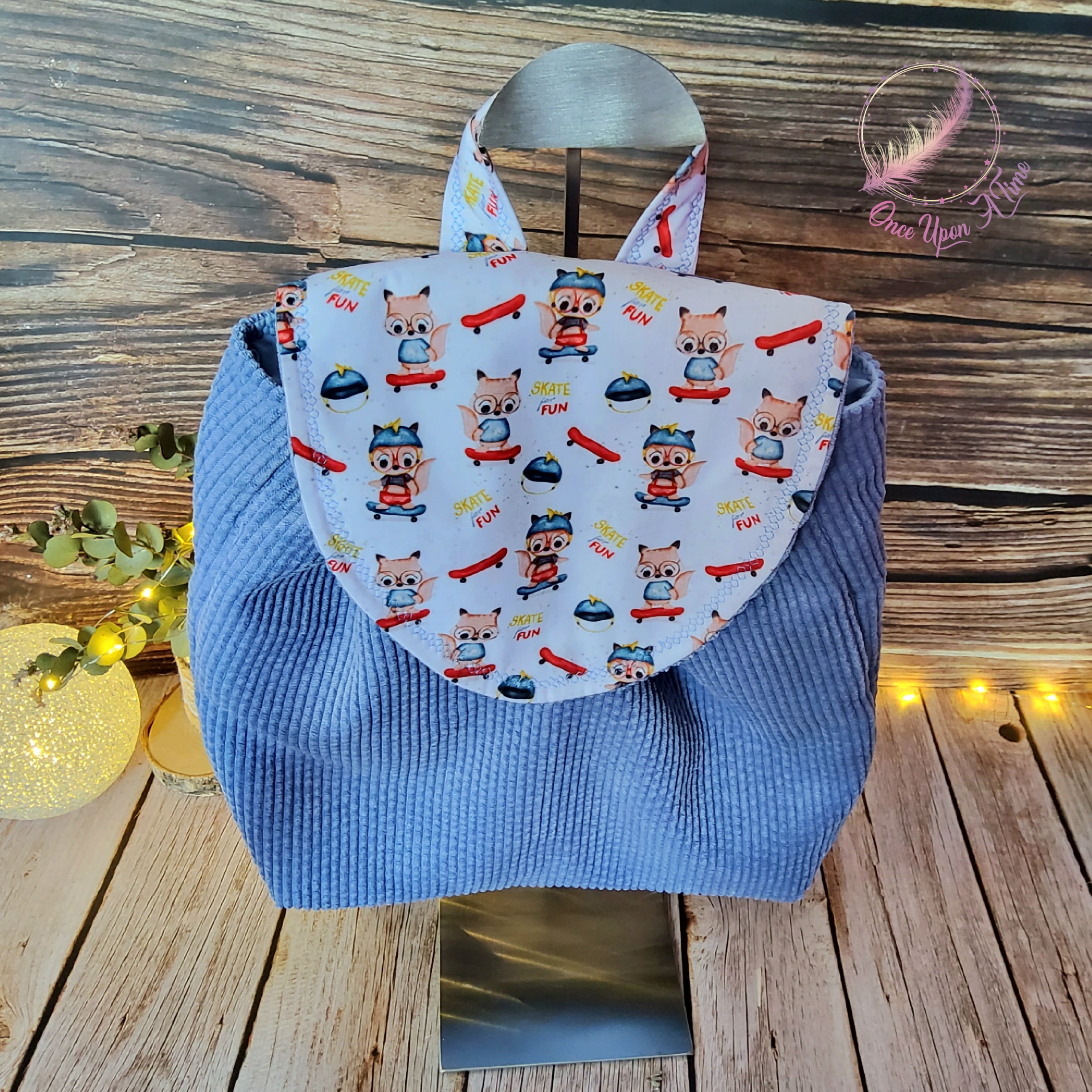 🧵🪡 Petit sac à dos maternelle ou collation - Renard 🪡🧵