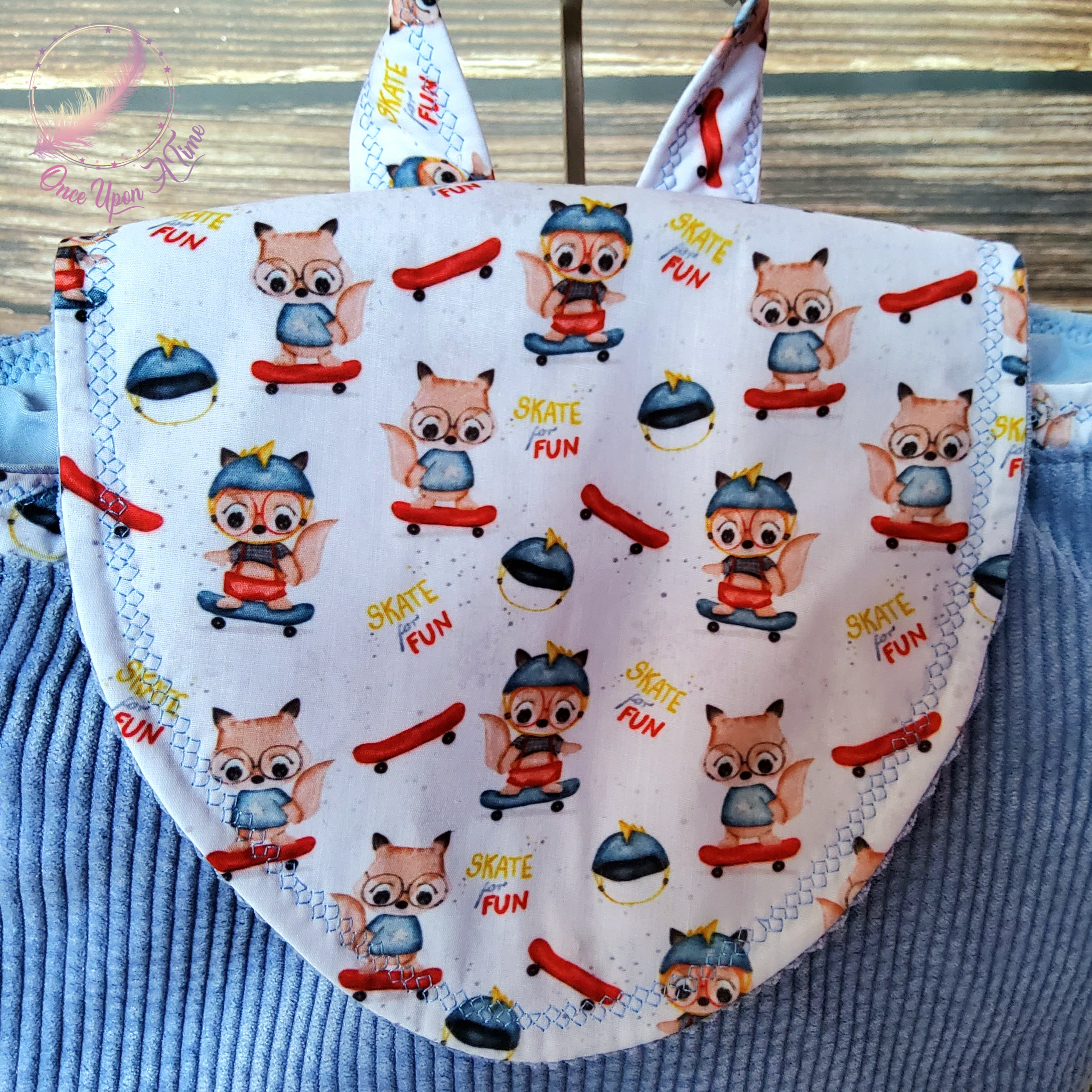 🧵🪡 Petit sac à dos maternelle ou collation - Renard 🪡🧵
