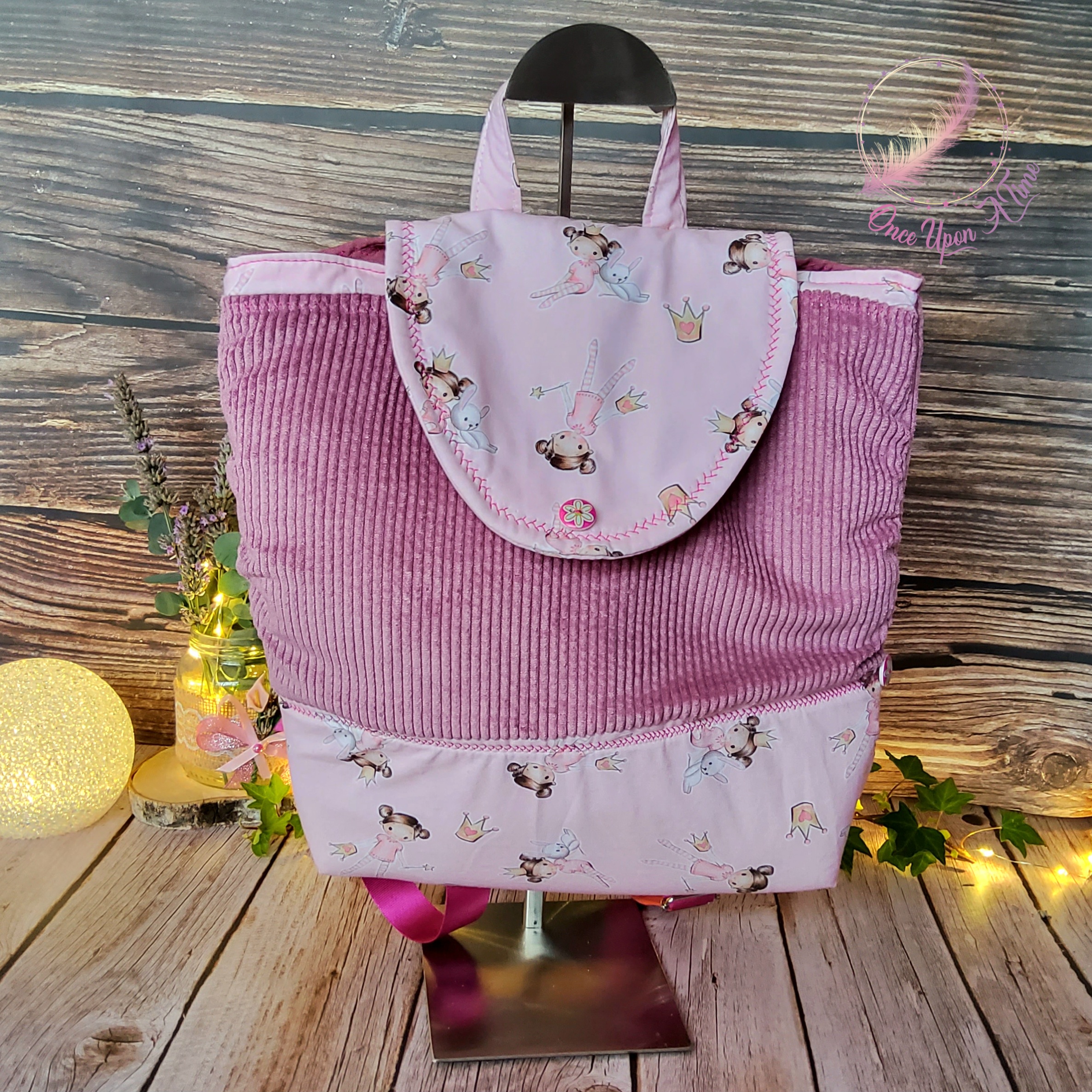 🧵🪡 Petit sac à dos maternelle ou collation - Petite fille 🪡🧵