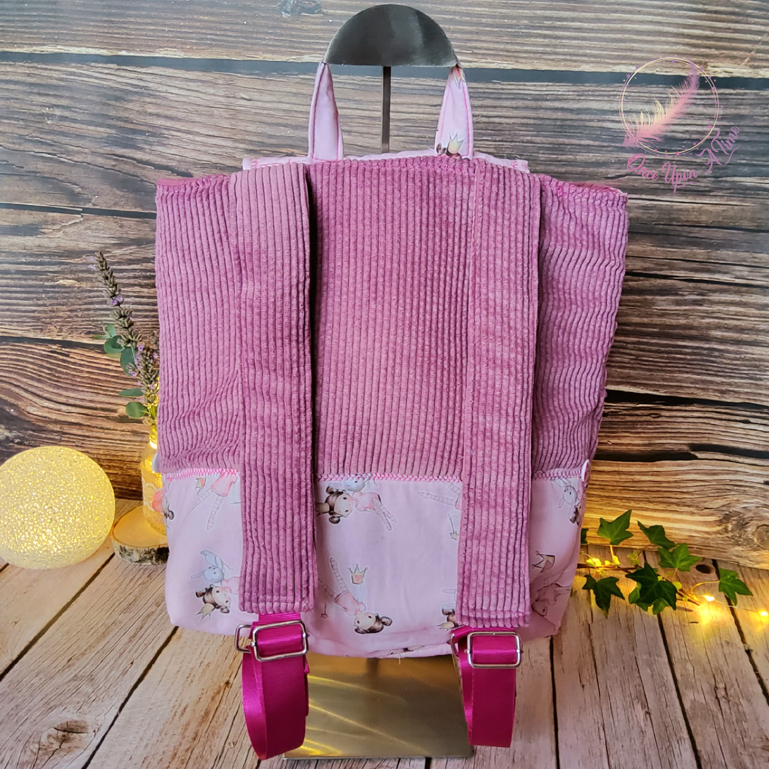 🧵🪡 Petit sac à dos maternelle ou collation - Petite fille 🪡🧵