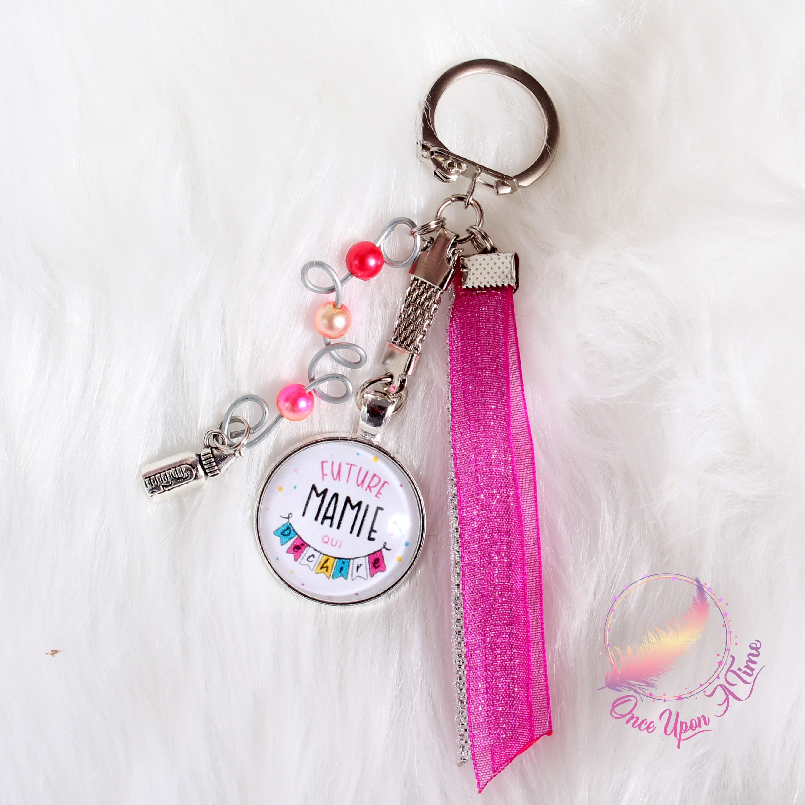 💕 Porte-clés - Message - Famille qui s'agrandit - Plusieurs modèles 🔑