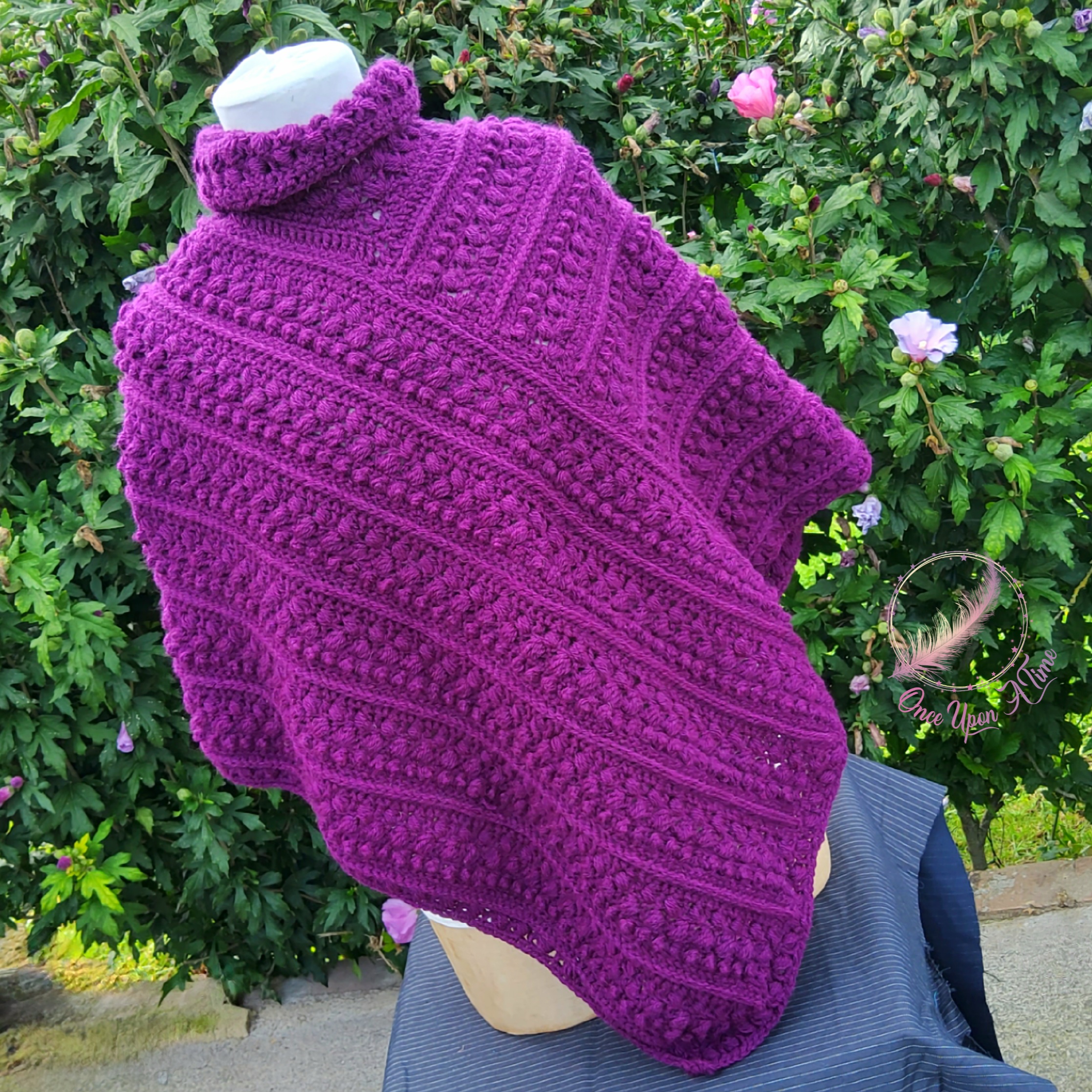 Poncho - "Alicia" - Mauve